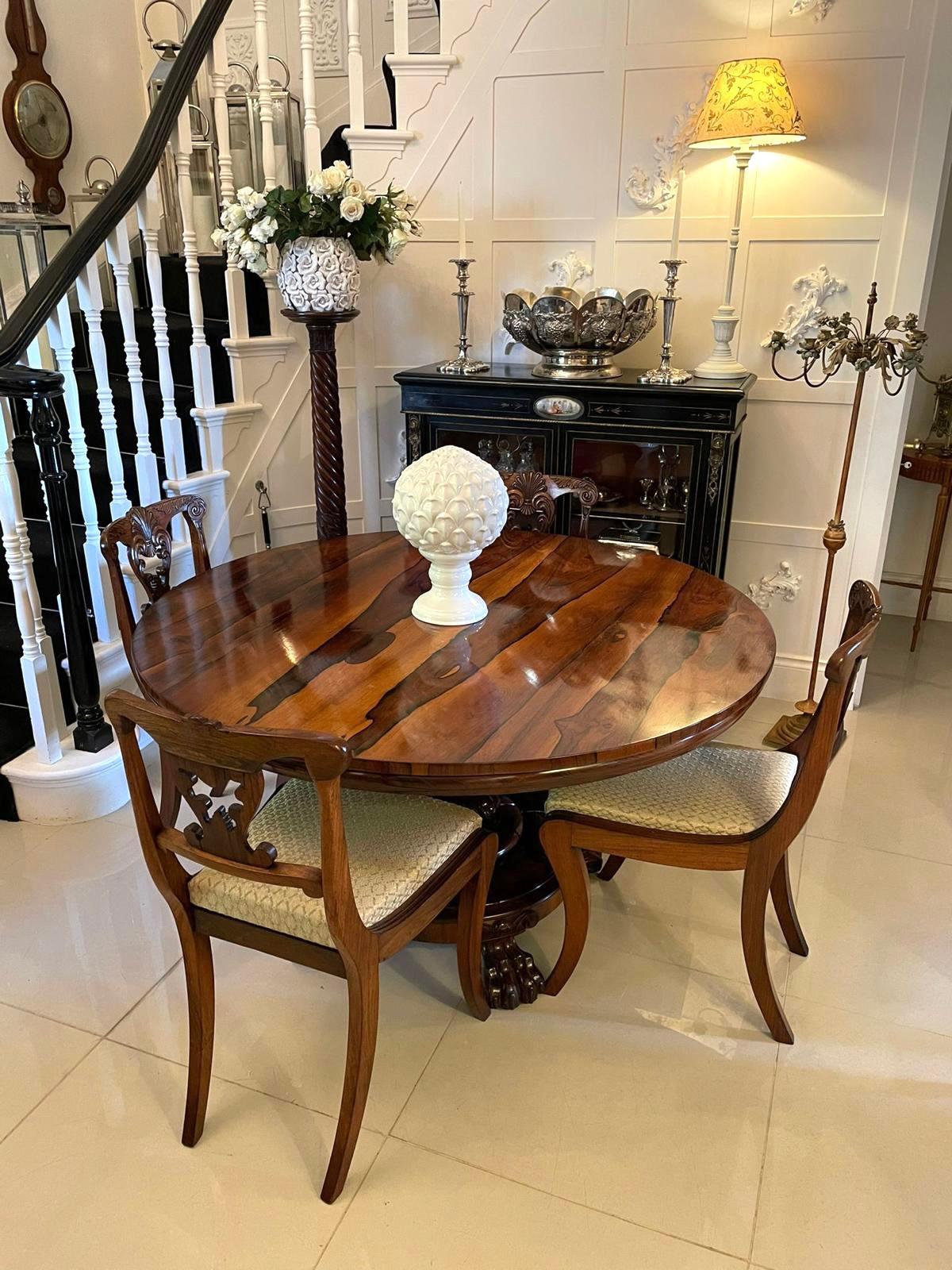 Outstanding Quality Antique William IV Circular Rosewood Centre Table For Sale 6