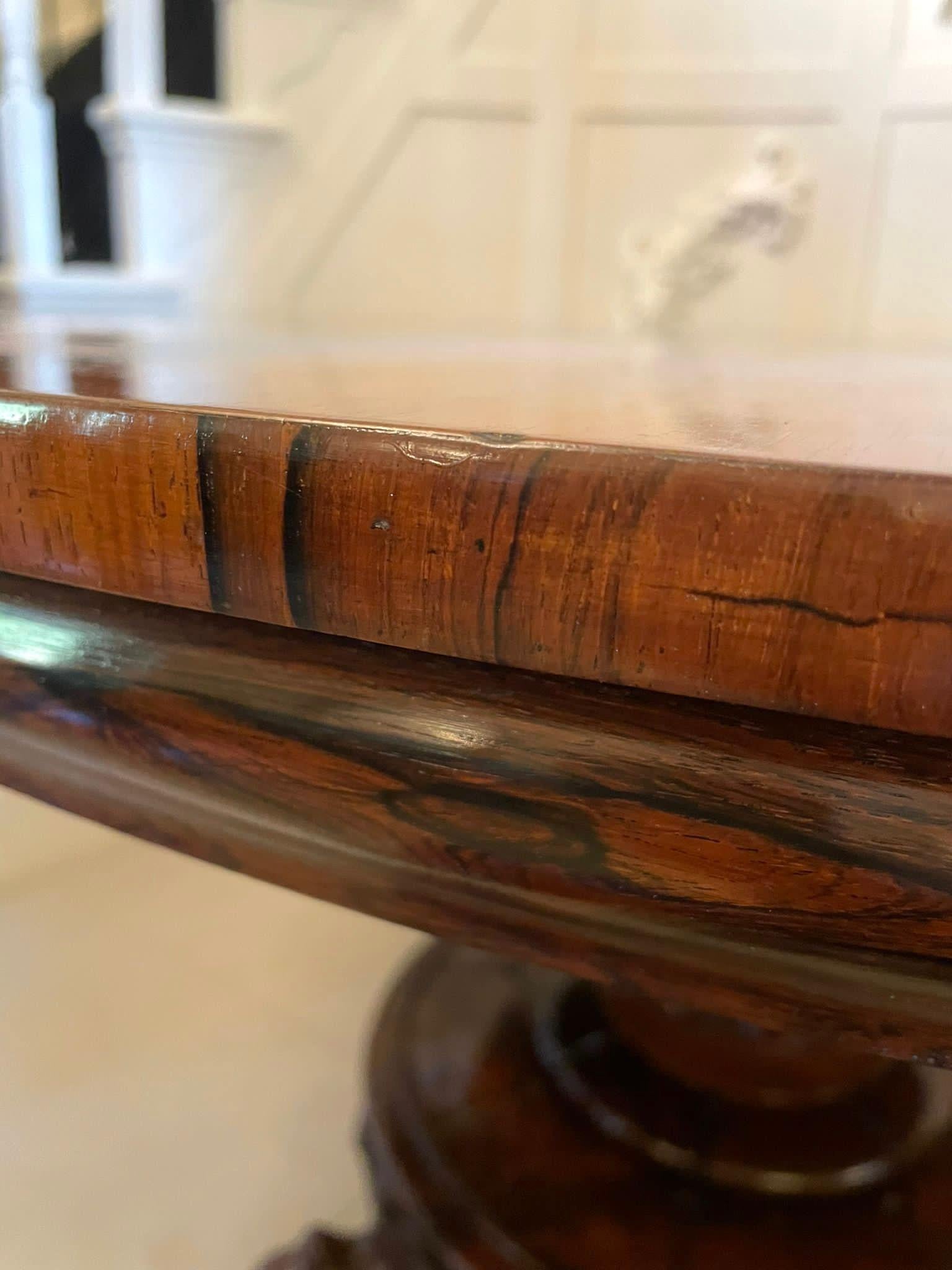 Outstanding Quality Antique William IV Circular Rosewood Centre Table For Sale 7