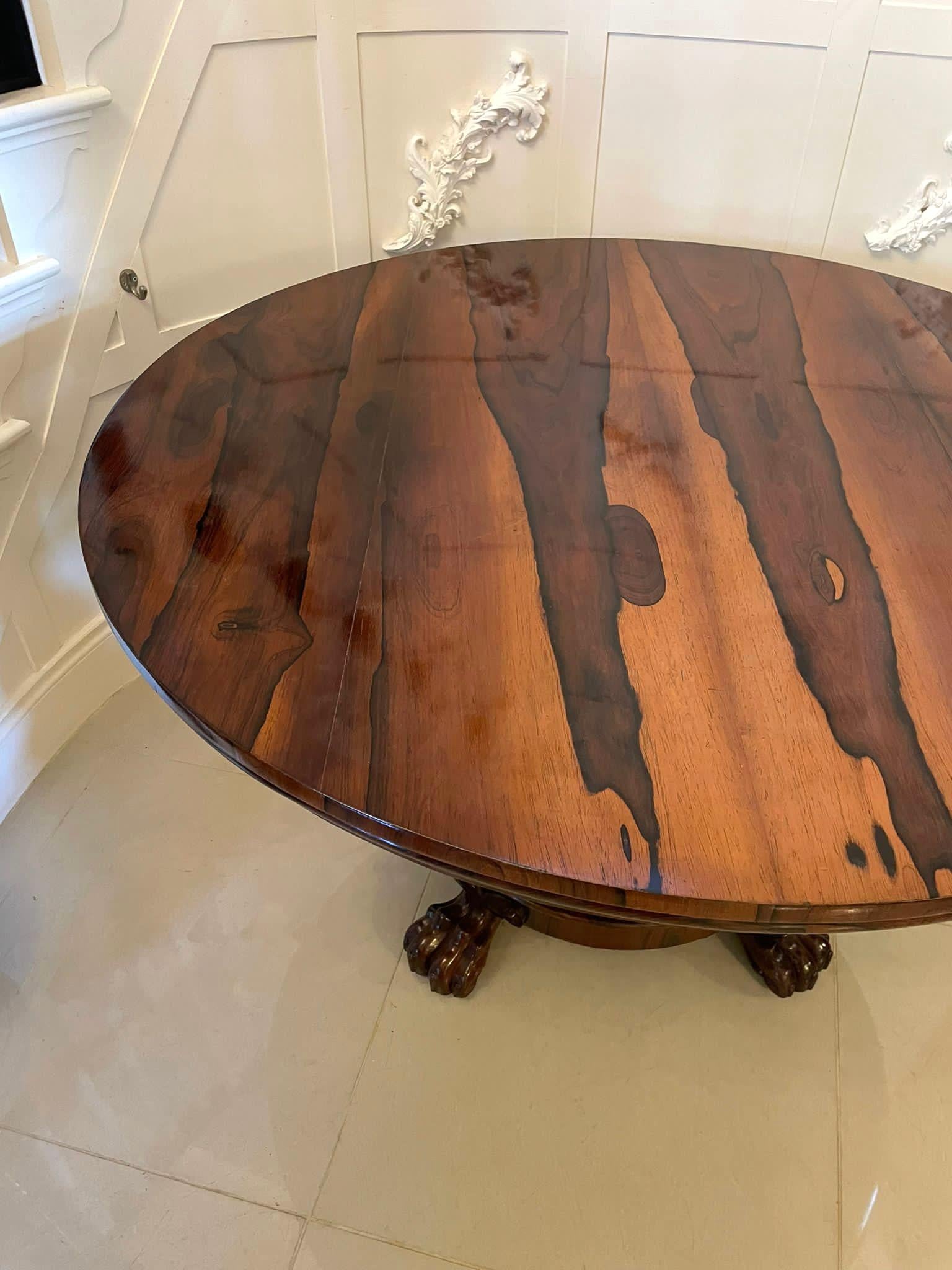 Outstanding Quality Antique William IV Circular Rosewood Centre Table For Sale 8