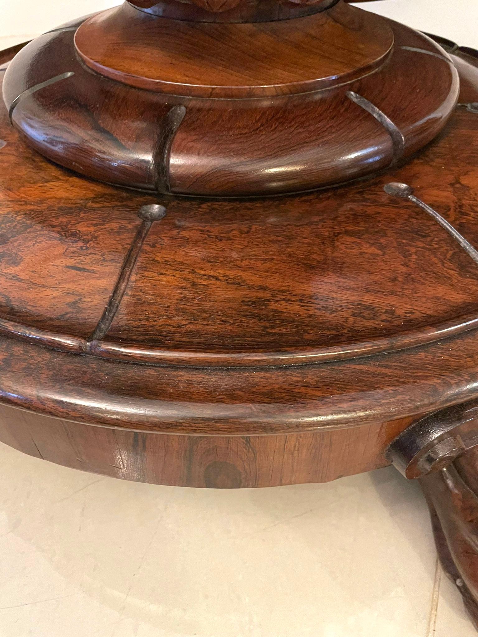 19th Century Outstanding Quality Antique William IV Circular Rosewood Centre Table For Sale