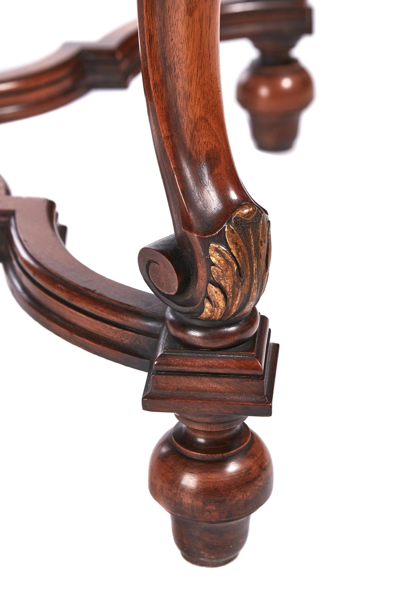 Outstanding Quality Burr Walnut Antique Carved Centre Table 1