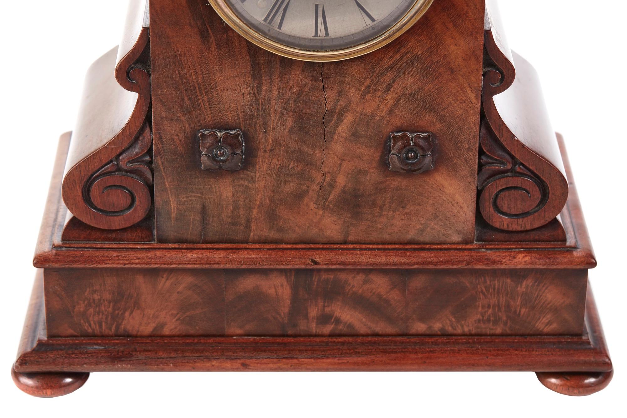 Outstanding Quality Burr Walnut Victorian Mantle Clock In Excellent Condition In Stutton, GB