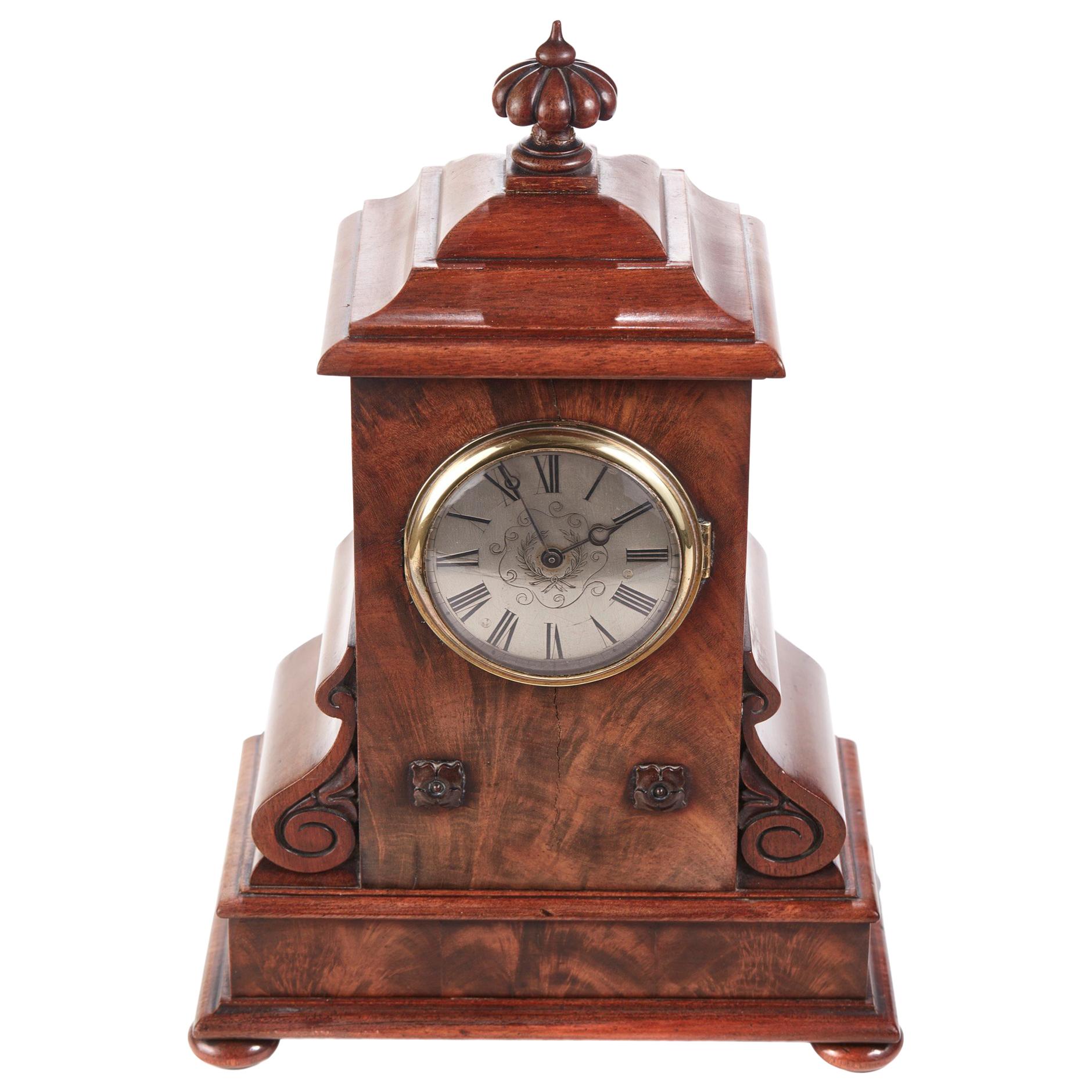 Outstanding Quality Burr Walnut Victorian Mantle Clock