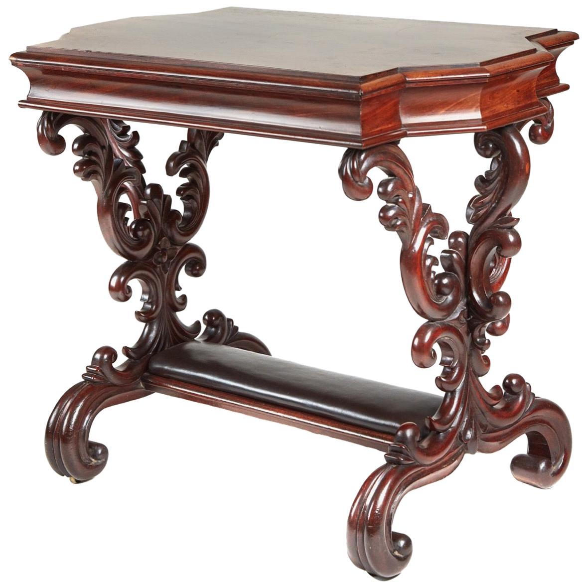 Outstanding Quality Carved Antique Mahogany Centre Table, circa 1850