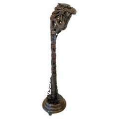 Outstanding Quality Chinese Carved Hardwood Lamp Stand 