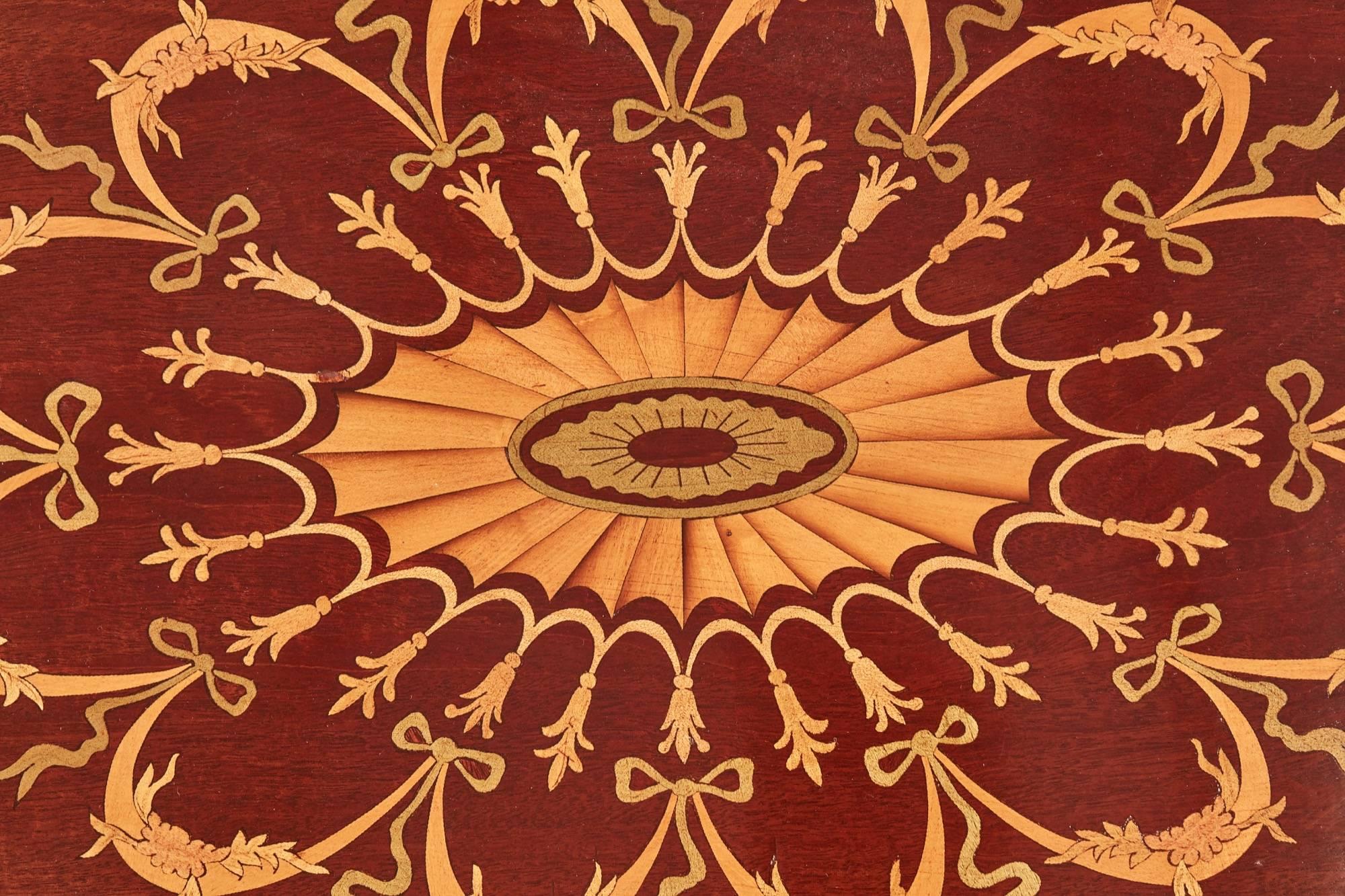 20th Century Outstanding Quality Edwardian Inlaid Mahogany Tray For Sale