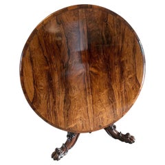 Outstanding Quality Impressive Antique Victorian Circular Rosewood Dining Table
