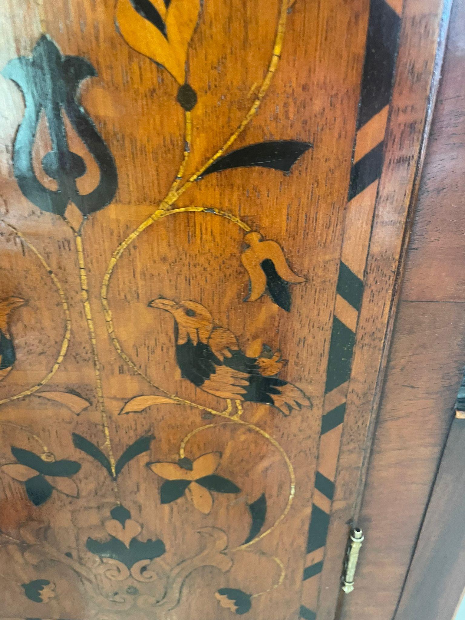 Other Outstanding Antique Inlaid Marquetry Oak and Mahogany George III Longcase Clock 