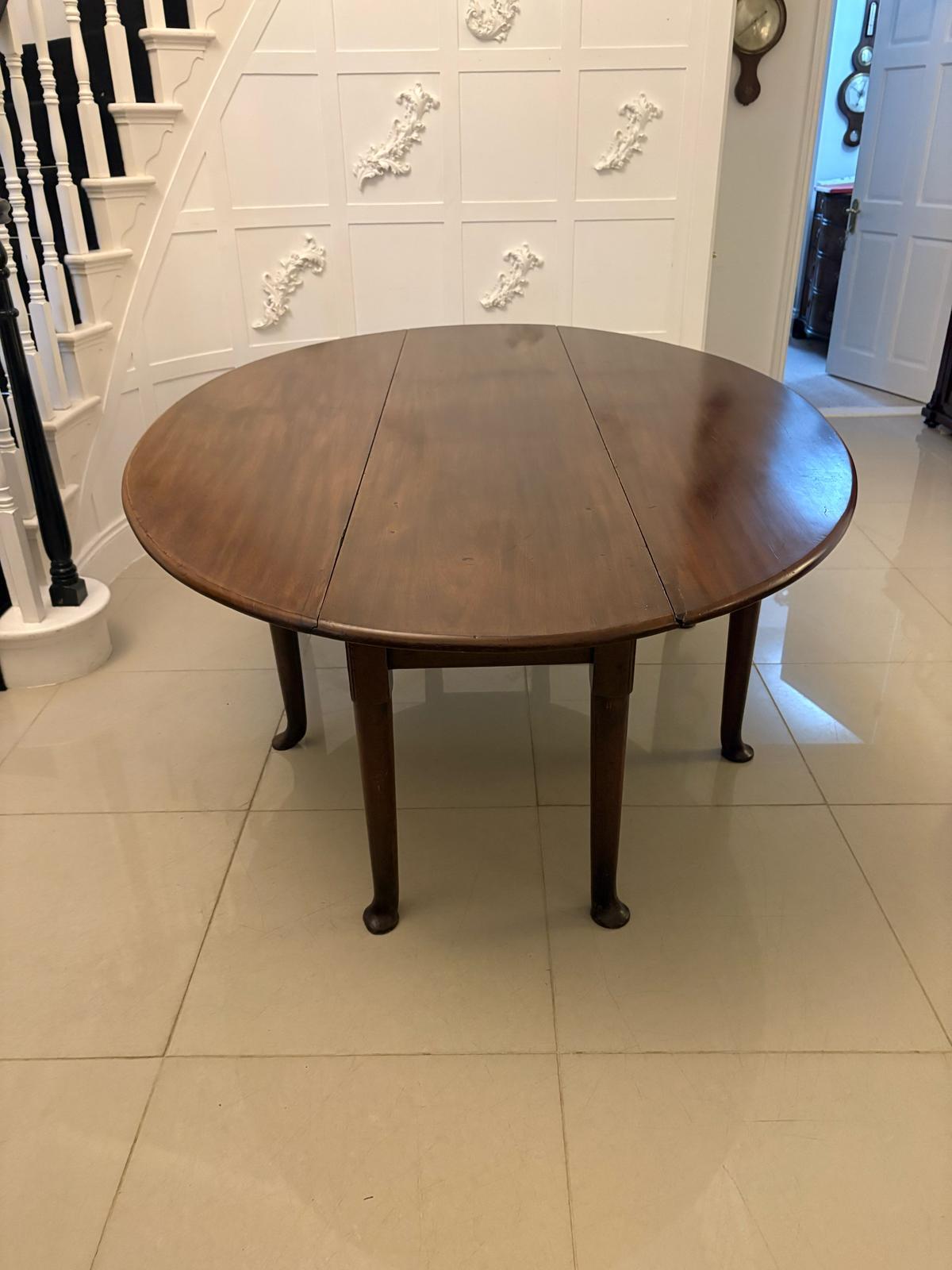 Grande table de salle à manger irlandaise ancienne du 18ème siècle en acajou de qualité exceptionnelle en vente 1