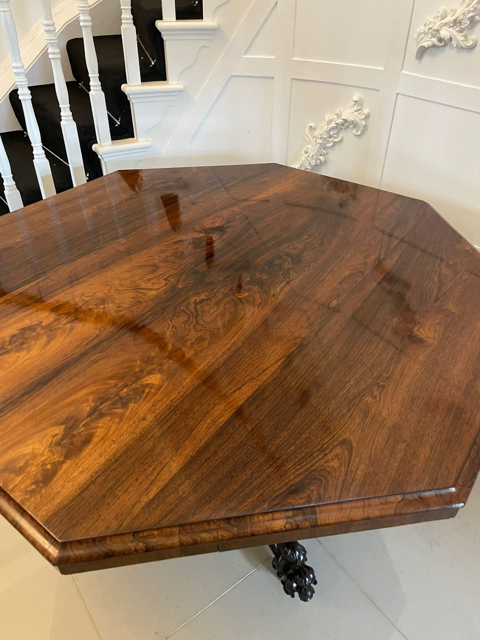 Outstanding Quality Large Antique Early Victorian Rosewood Centre/Dining Table For Sale 5