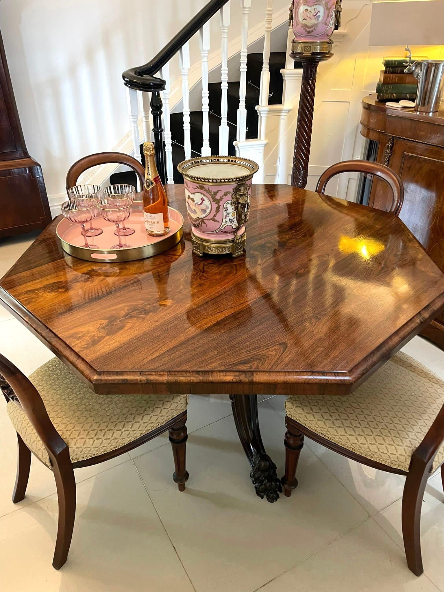 Outstanding Quality Large Antique Early Victorian Rosewood Centre/Dining Table In Good Condition For Sale In Suffolk, GB