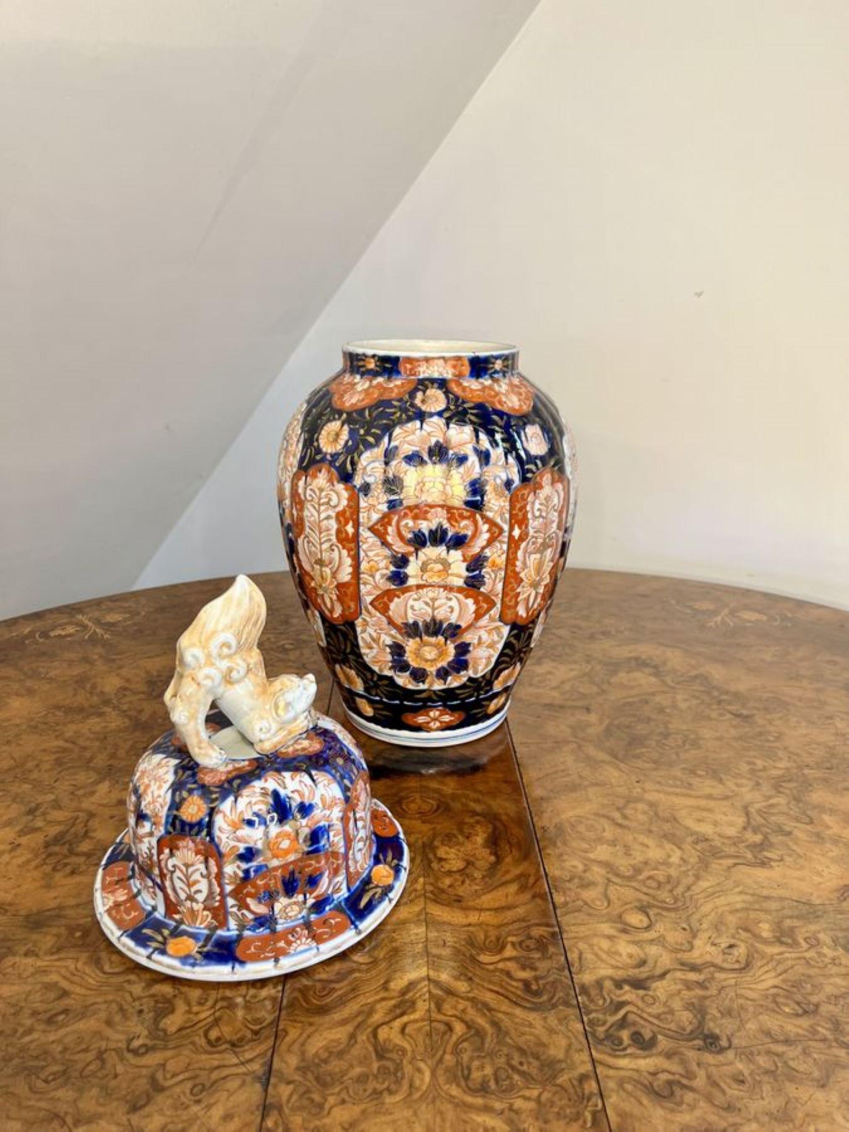 Ceramic Outstanding quality large antique Japanese imari vase 