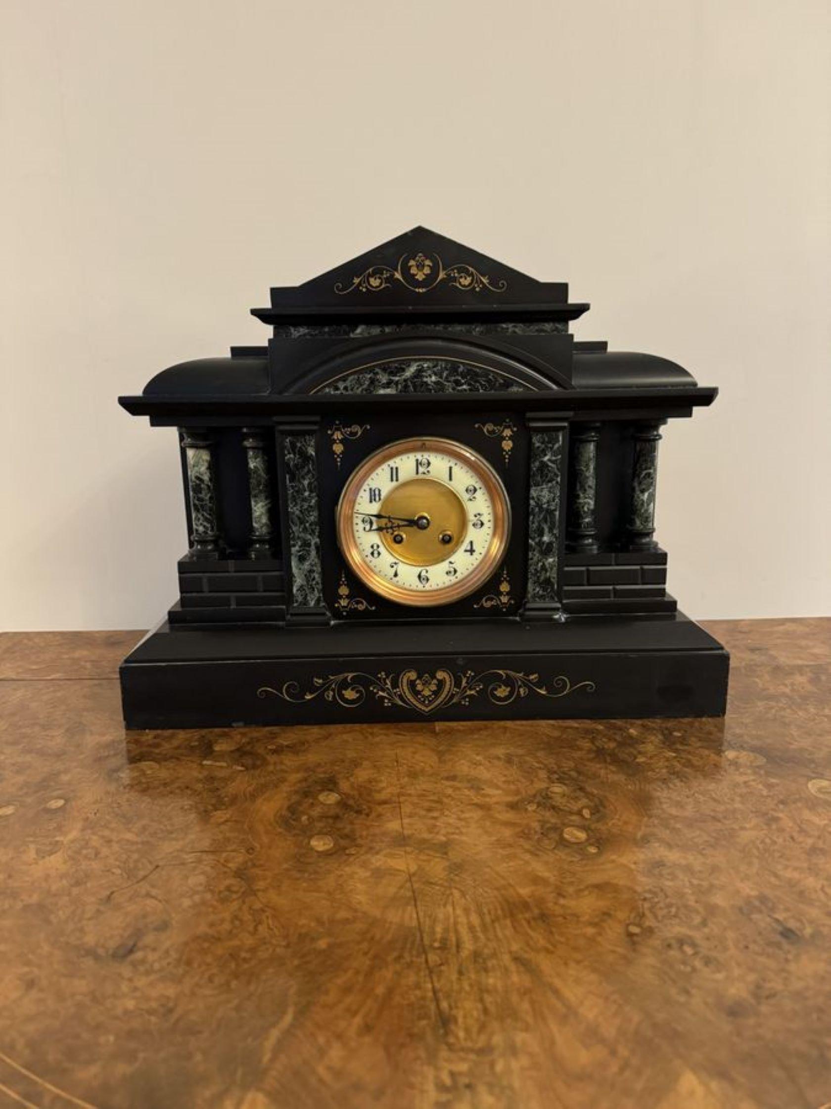 Early Victorian Outstanding quality large antique mantle clock For Sale