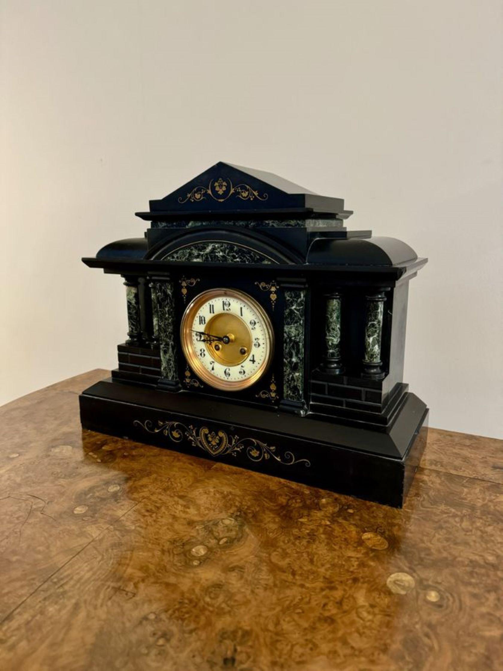 Outstanding quality large antique mantle clock In Good Condition For Sale In Ipswich, GB