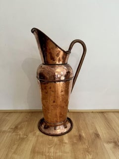 Outstanding quality large antique Victorian copper jug