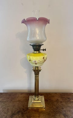 Outstanding quality large antique Victorian oi lamp