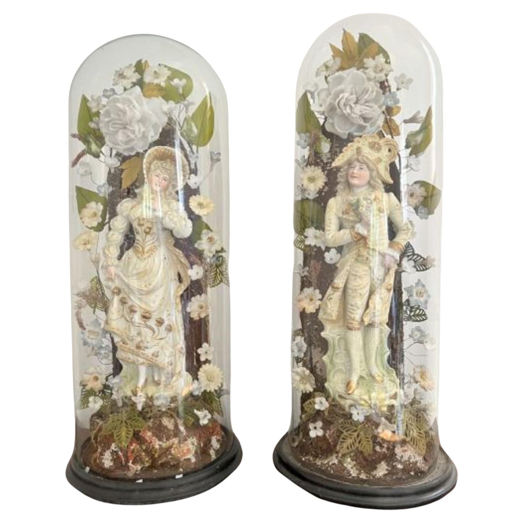 Outstanding quality pair of antique Victorian continental figures For Sale