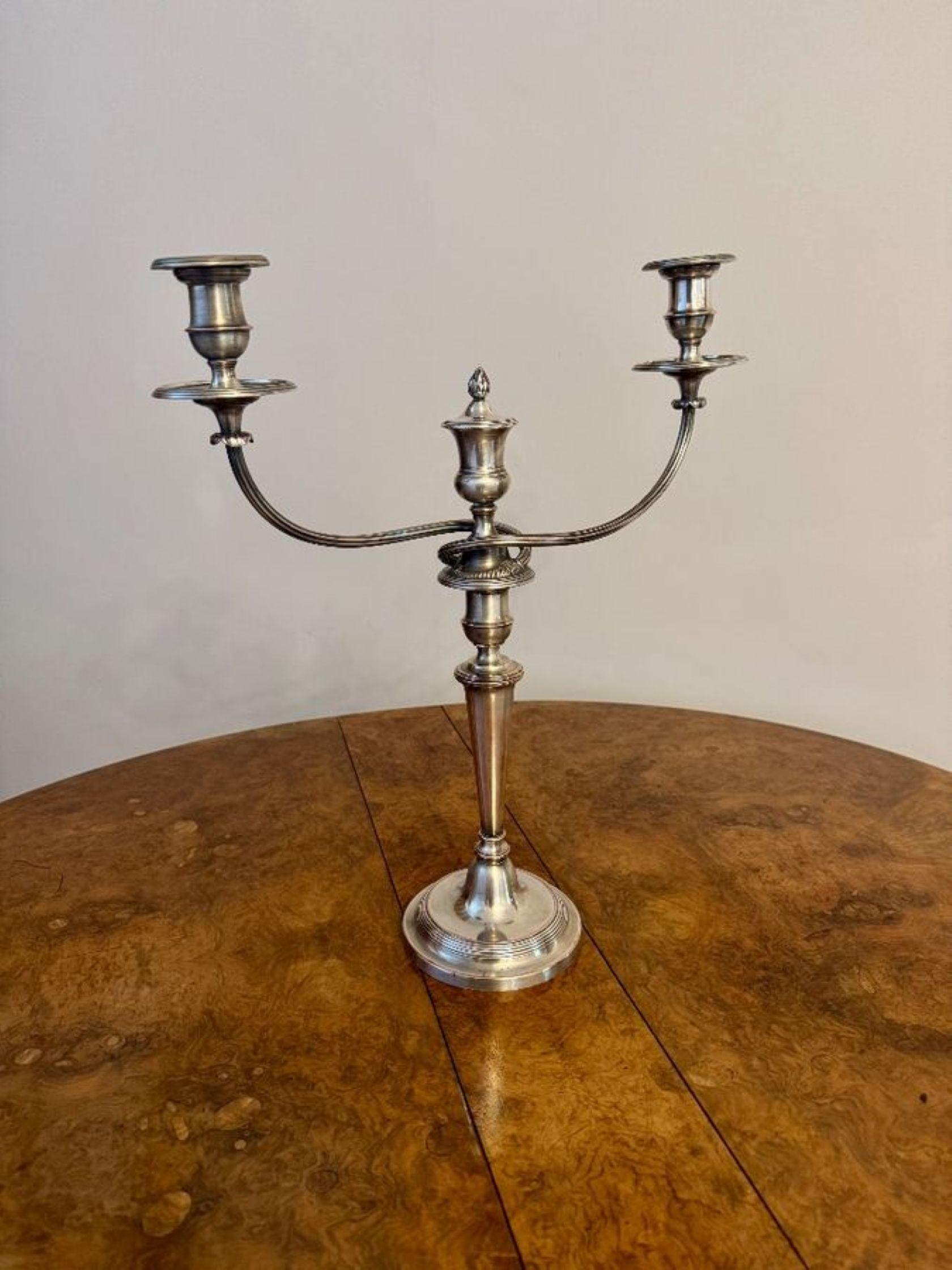 Coppia di candelabri antichi vittoriani placcati in argento di eccezionale qualità In condizioni buone in vendita a Ipswich, GB