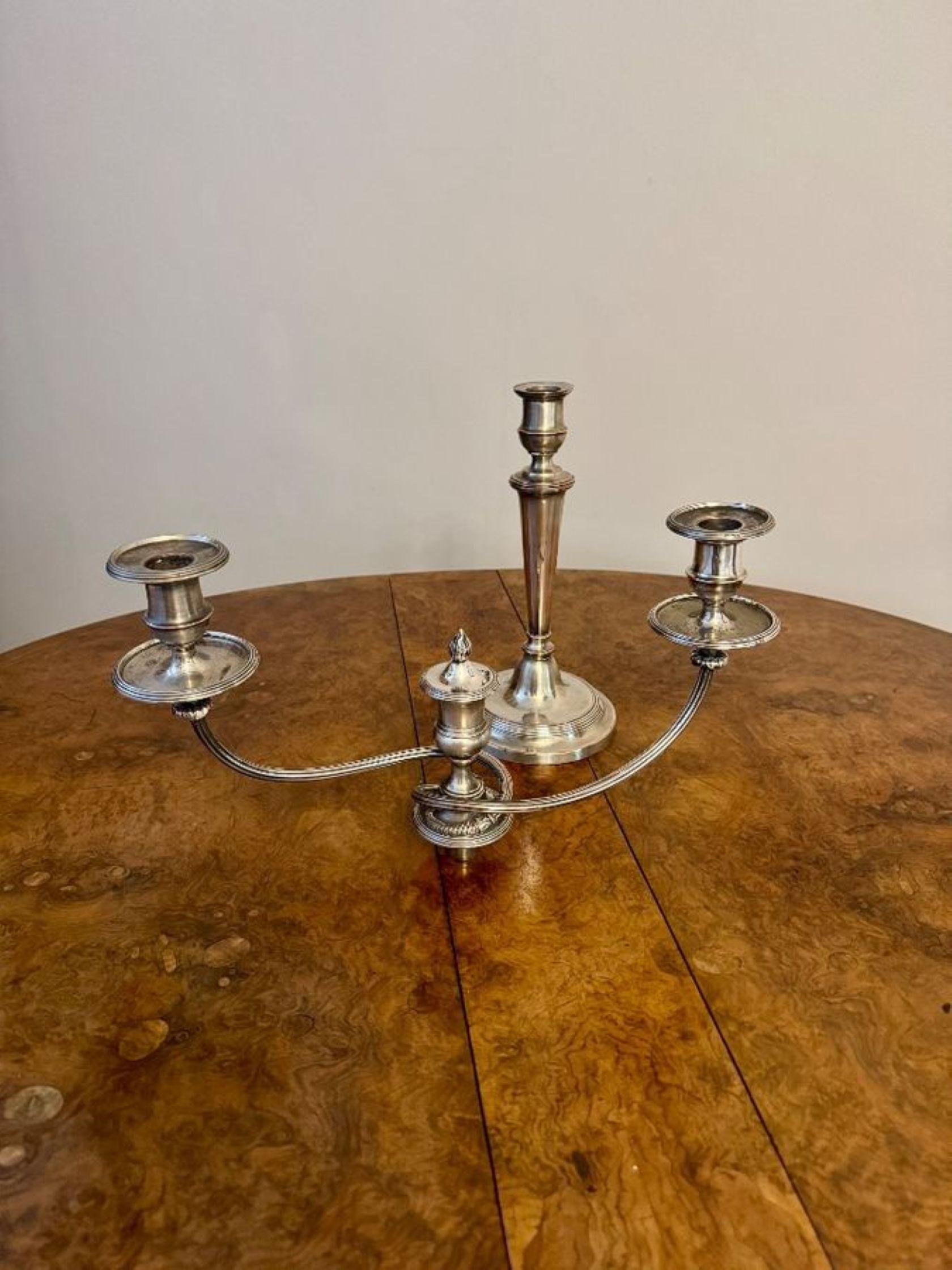 XIX secolo Coppia di candelabri antichi vittoriani placcati in argento di eccezionale qualità in vendita