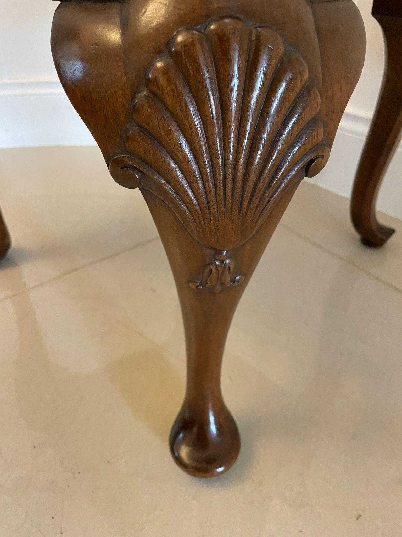 Outstanding Quality Set of 10 Antique Victorian Walnut Dining Chairs  For Sale 11