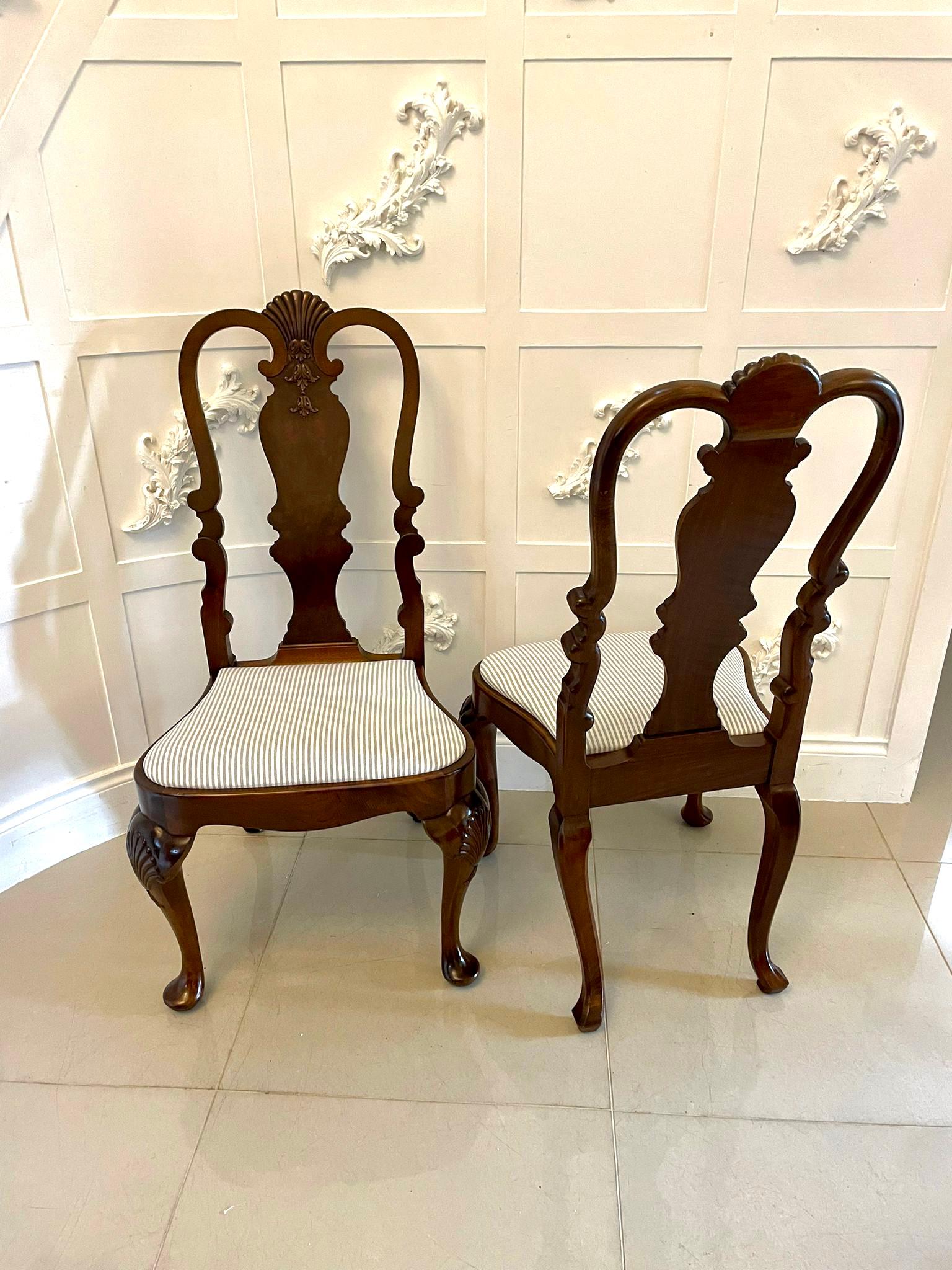 19th Century Outstanding Quality Set of 10 Antique Victorian Walnut Dining Chairs  For Sale
