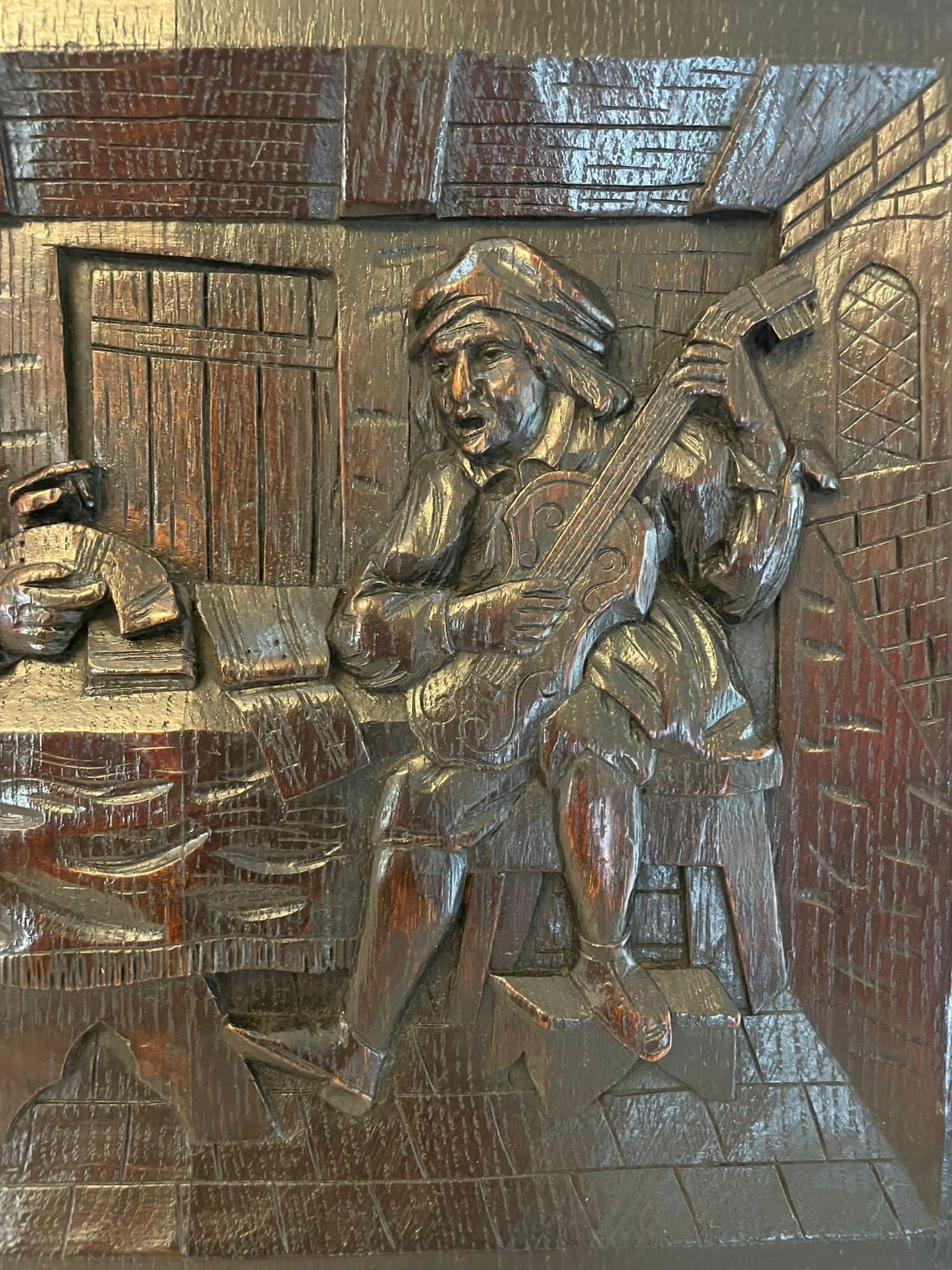 Anglais Ensemble de 3 panneaux de chêne sculptés de style victorien ancien d'une qualité exceptionnelle  en vente