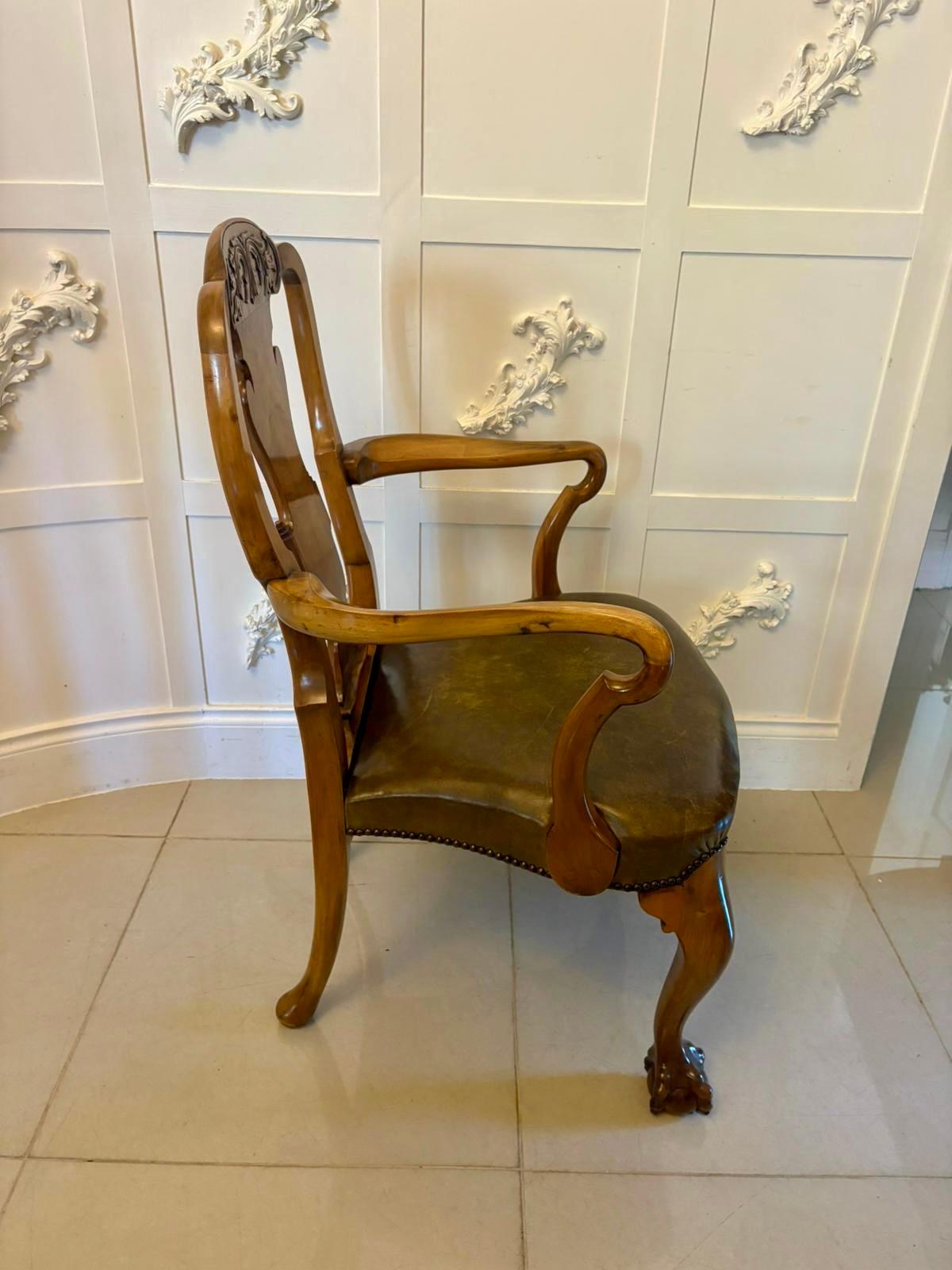 Outstanding Quality Set of 6 Antique Victorian Carved Walnut Dining Chairs For Sale 3