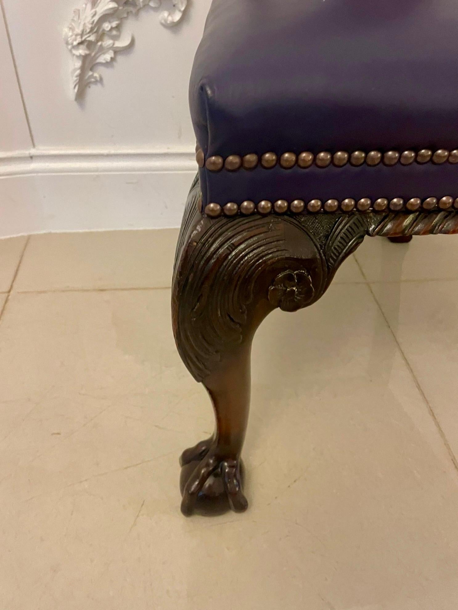 Ensemble de 8 chaises de salle à manger victoriennes anciennes en acajou sculpté de qualité exceptionnelle en vente 7