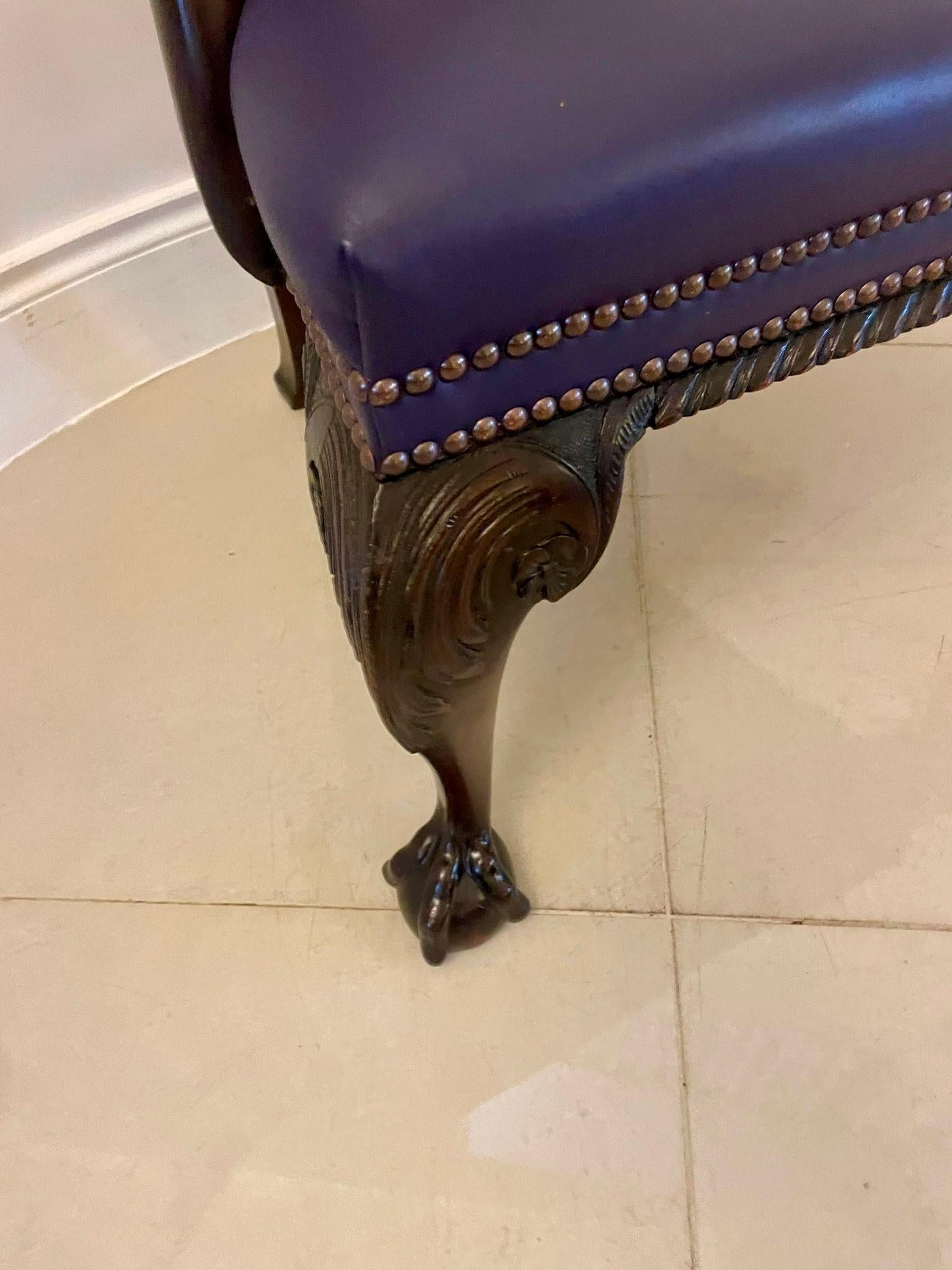 Ensemble de 8 chaises de salle à manger victoriennes anciennes en acajou sculpté de qualité exceptionnelle Bon état - En vente à Suffolk, GB