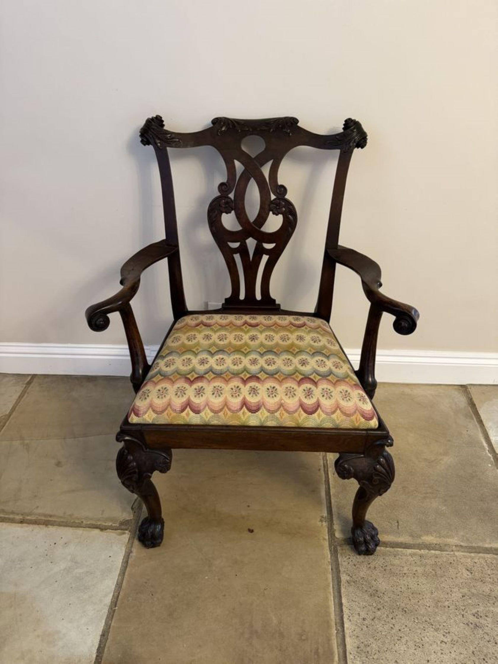 Outstanding quality set of eight Irish Chippendale style dining chairs  For Sale 2