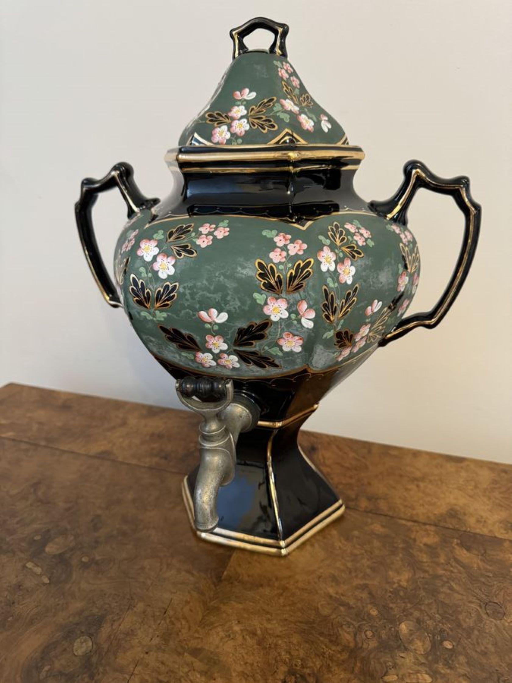 Pottery Outstanding quality unusual antique Victorian samovar  For Sale