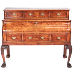 Outstanding Quality Victorian Burr Walnut Desk