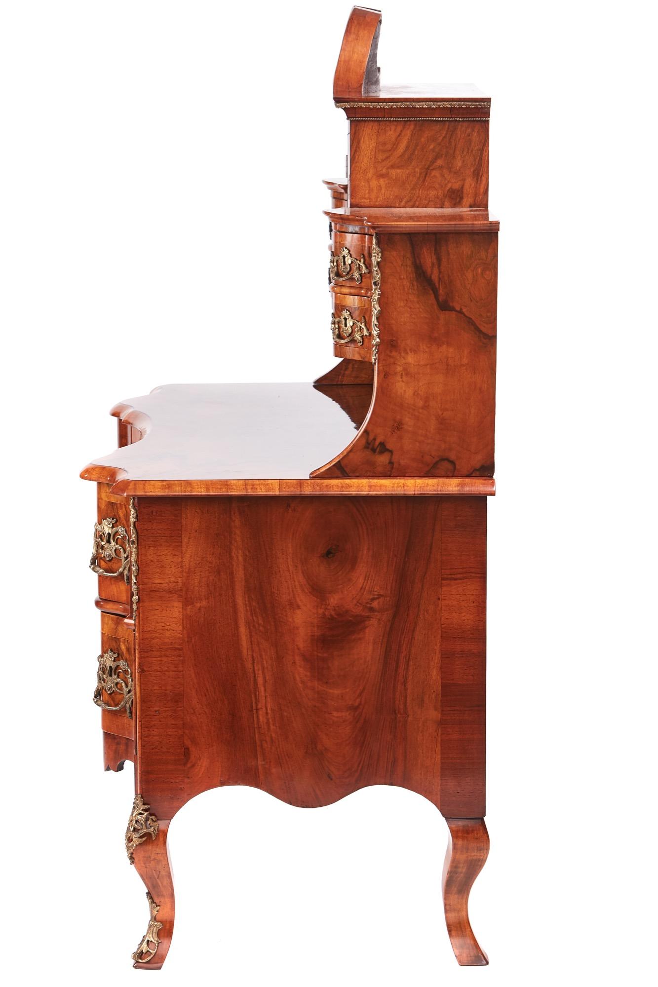 Outstanding Quality Victorian French Burr Walnut Desk For Sale 4