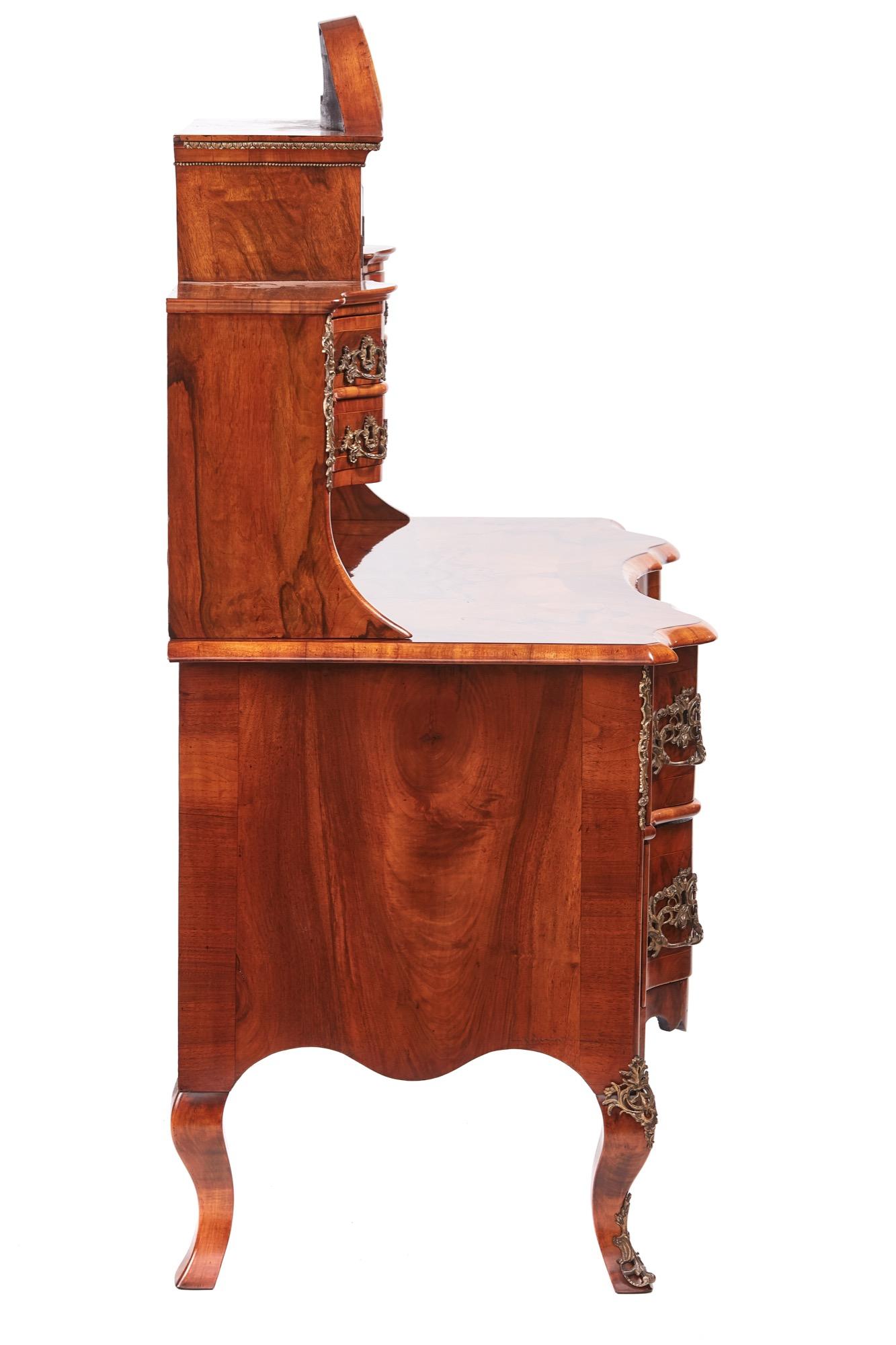 Outstanding Quality Victorian French Burr Walnut Desk For Sale 3