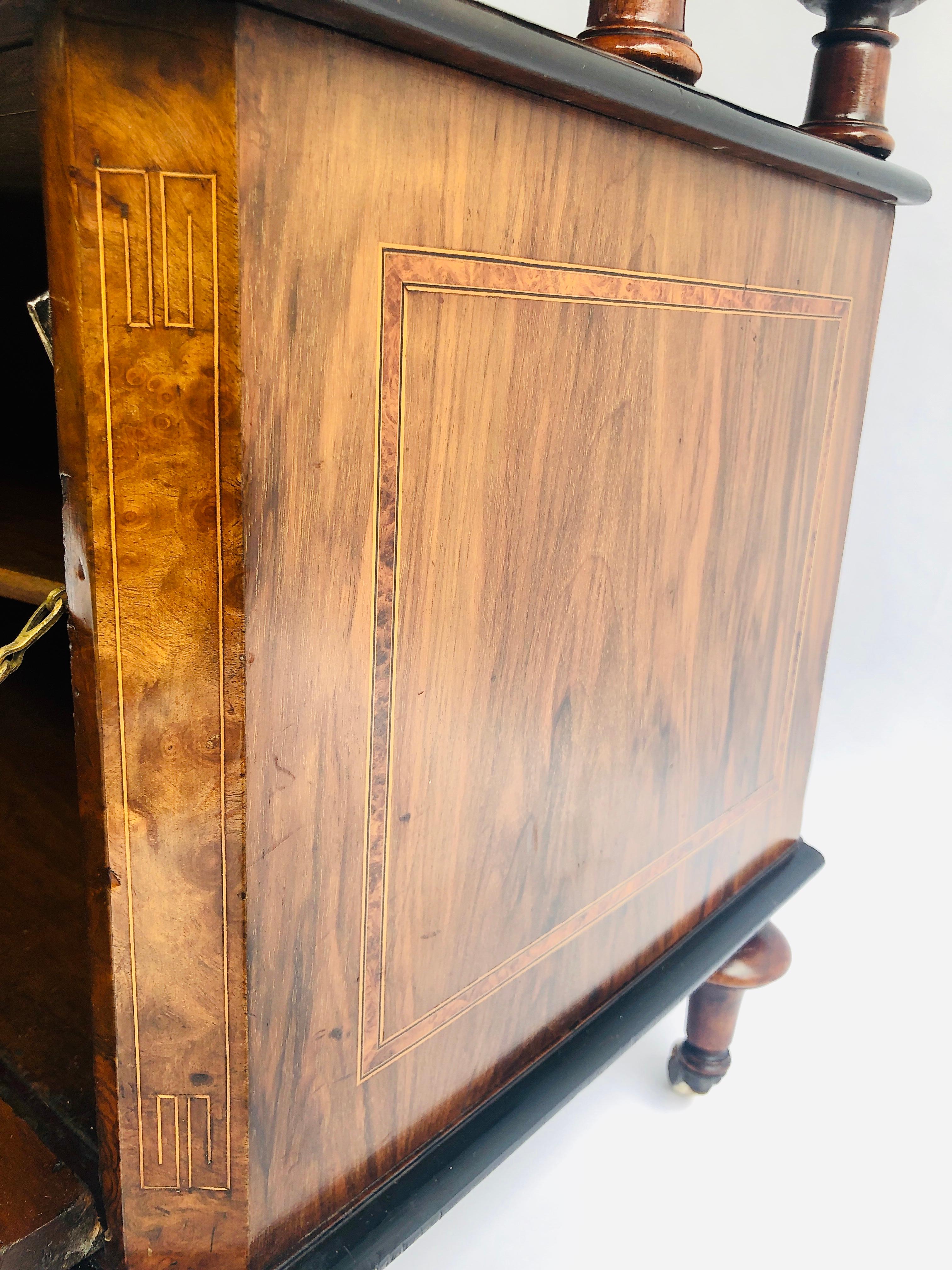 Outstanding Quality Victorian Inlaid Burr Walnut Music Cabinet/Canterbury 1