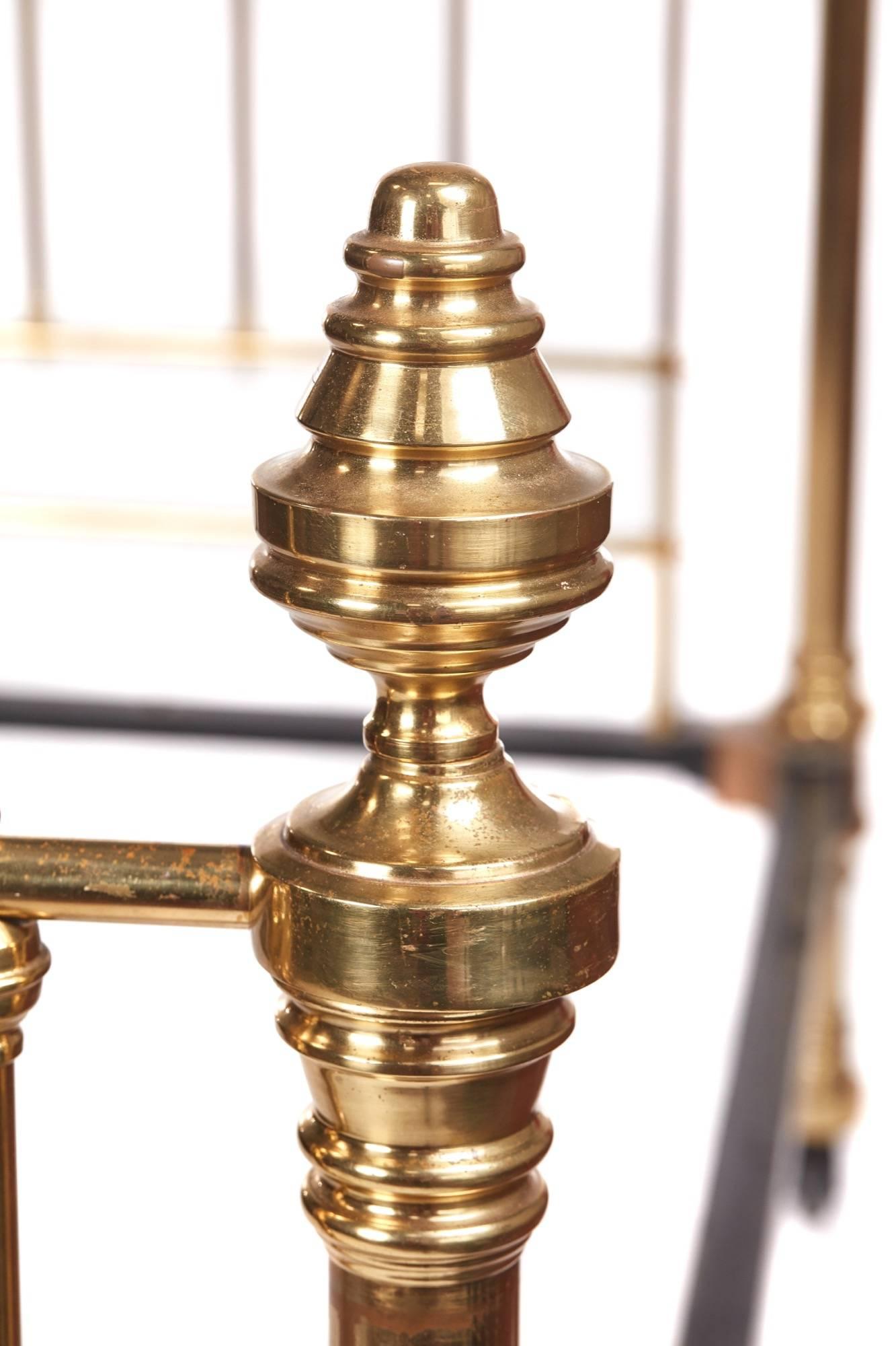 European Outstanding Quality Victorian King-Size Brass Bed by Maple & Co