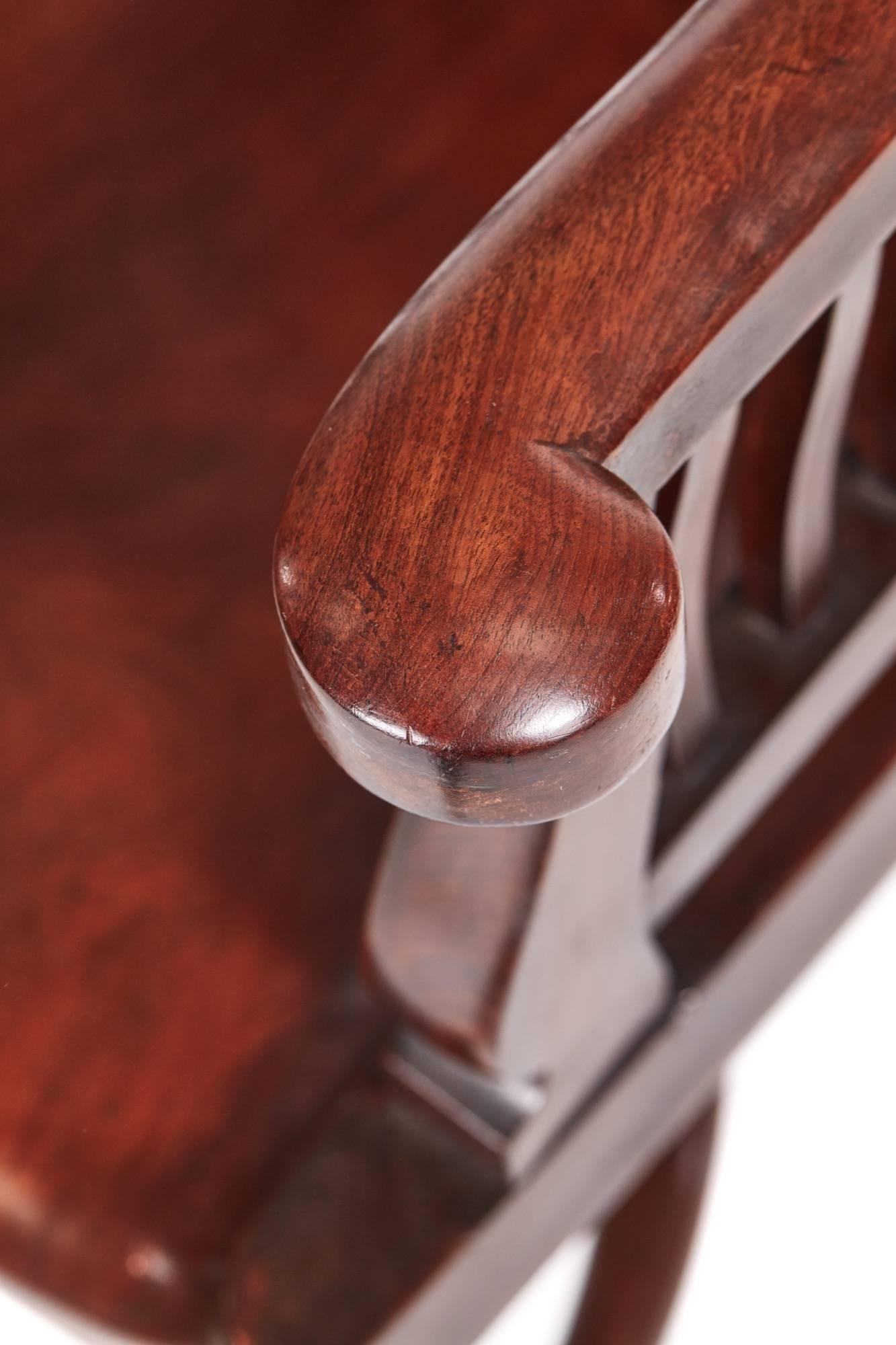 Outstanding Quality Victorian Mahogany Desk Chair For Sale 2