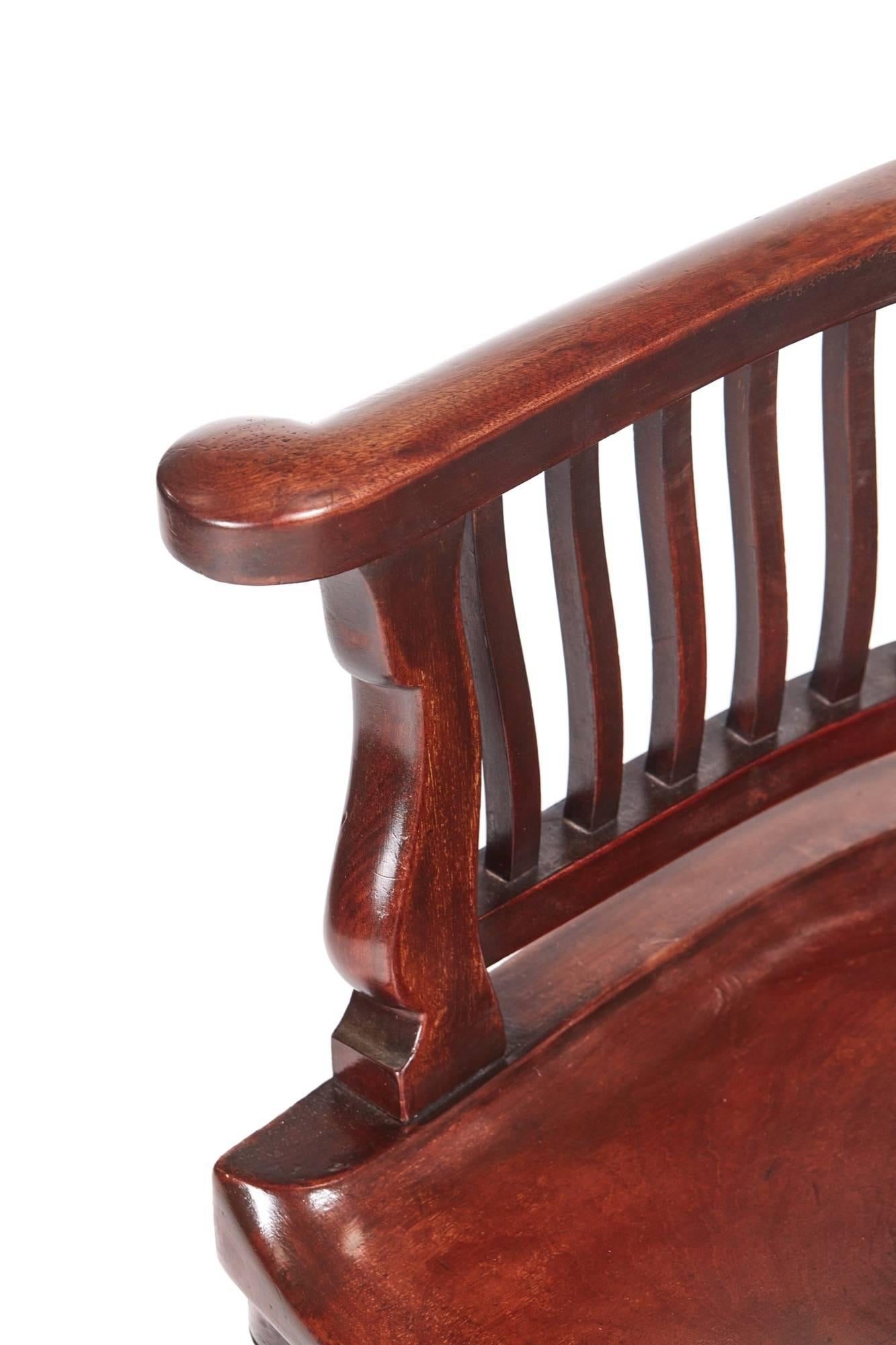 Outstanding Quality Victorian Mahogany Desk Chair For Sale 3