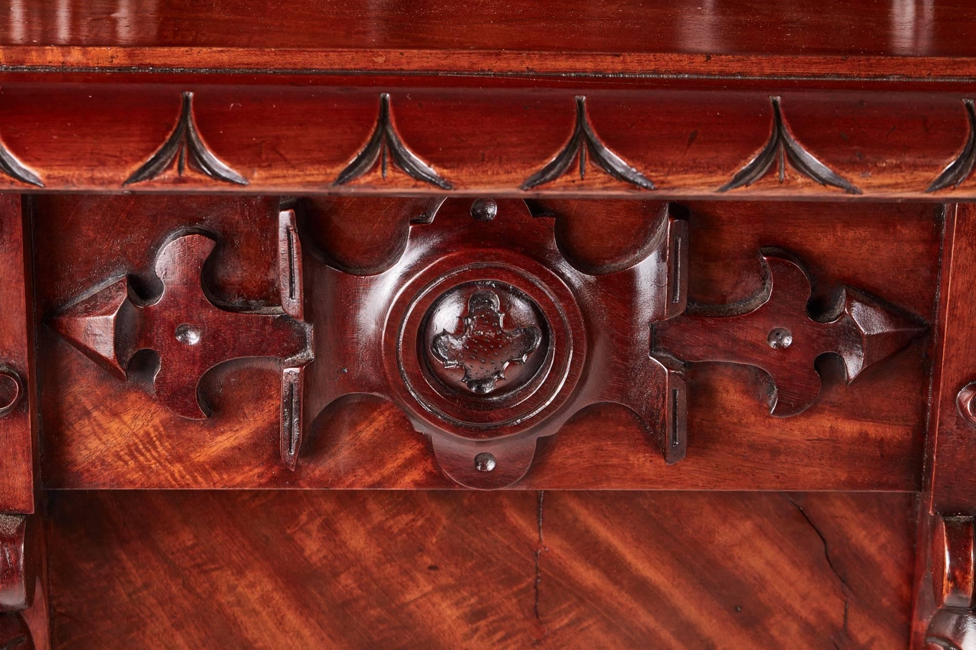 Outstanding Quality William IV Carved Mahogany Sideboard For Sale 5