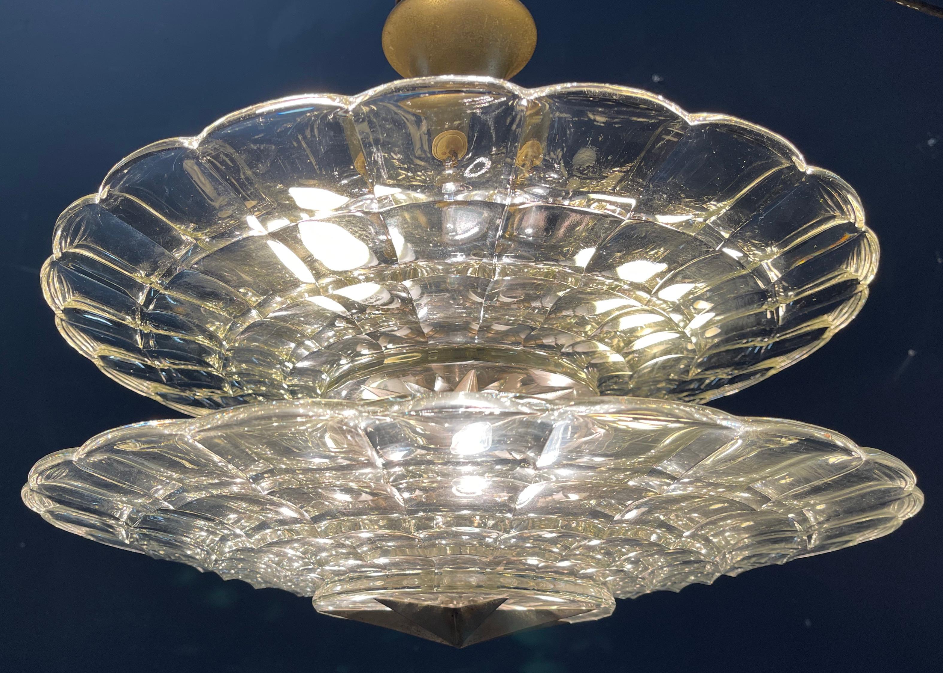 Outstanding Rare and Important Chandelier by Eduard Josef Wimmer-Wisgrill For Sale 7