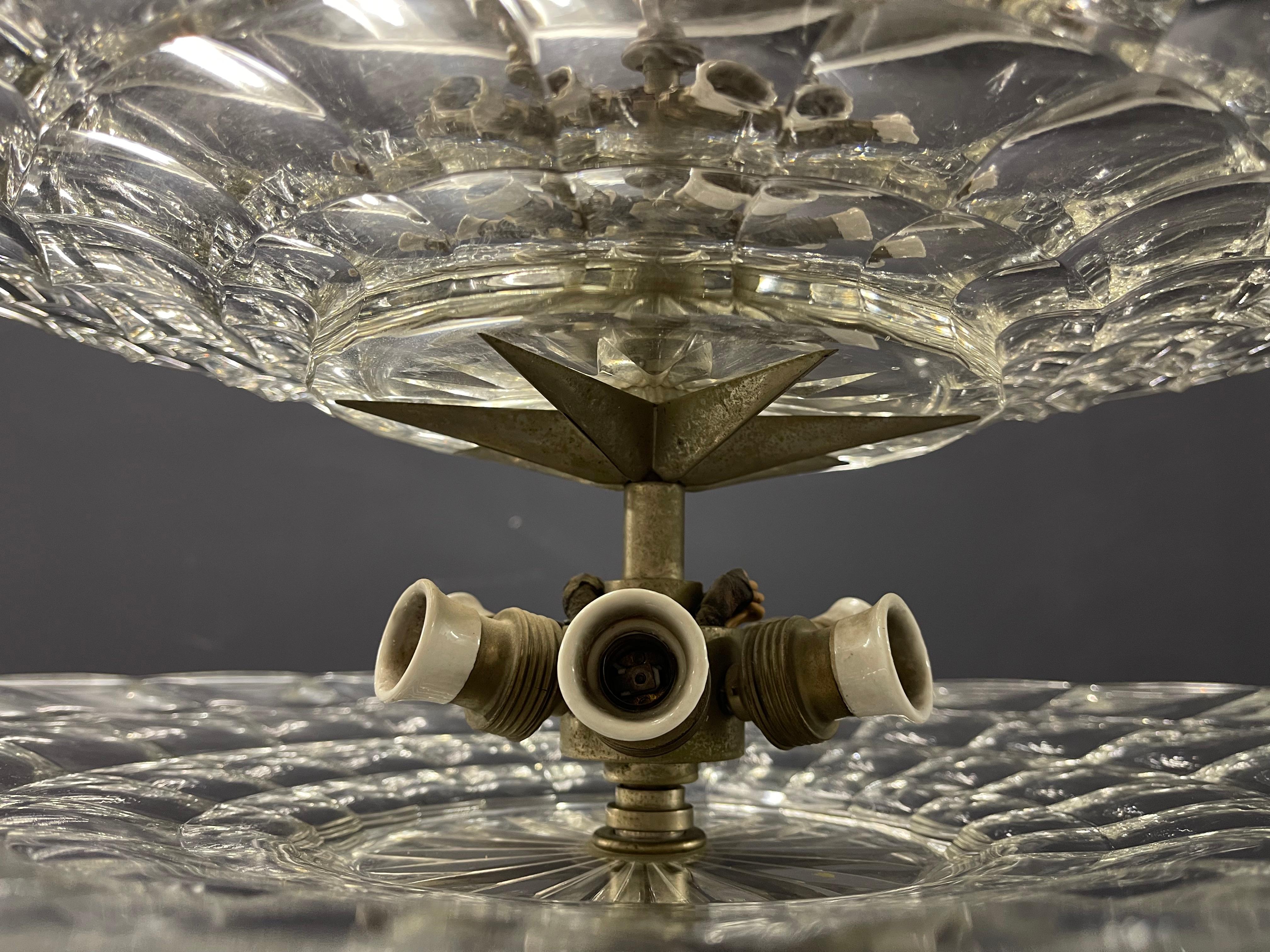 Outstanding Rare and Important Chandelier by Eduard Josef Wimmer-Wisgrill For Sale 1