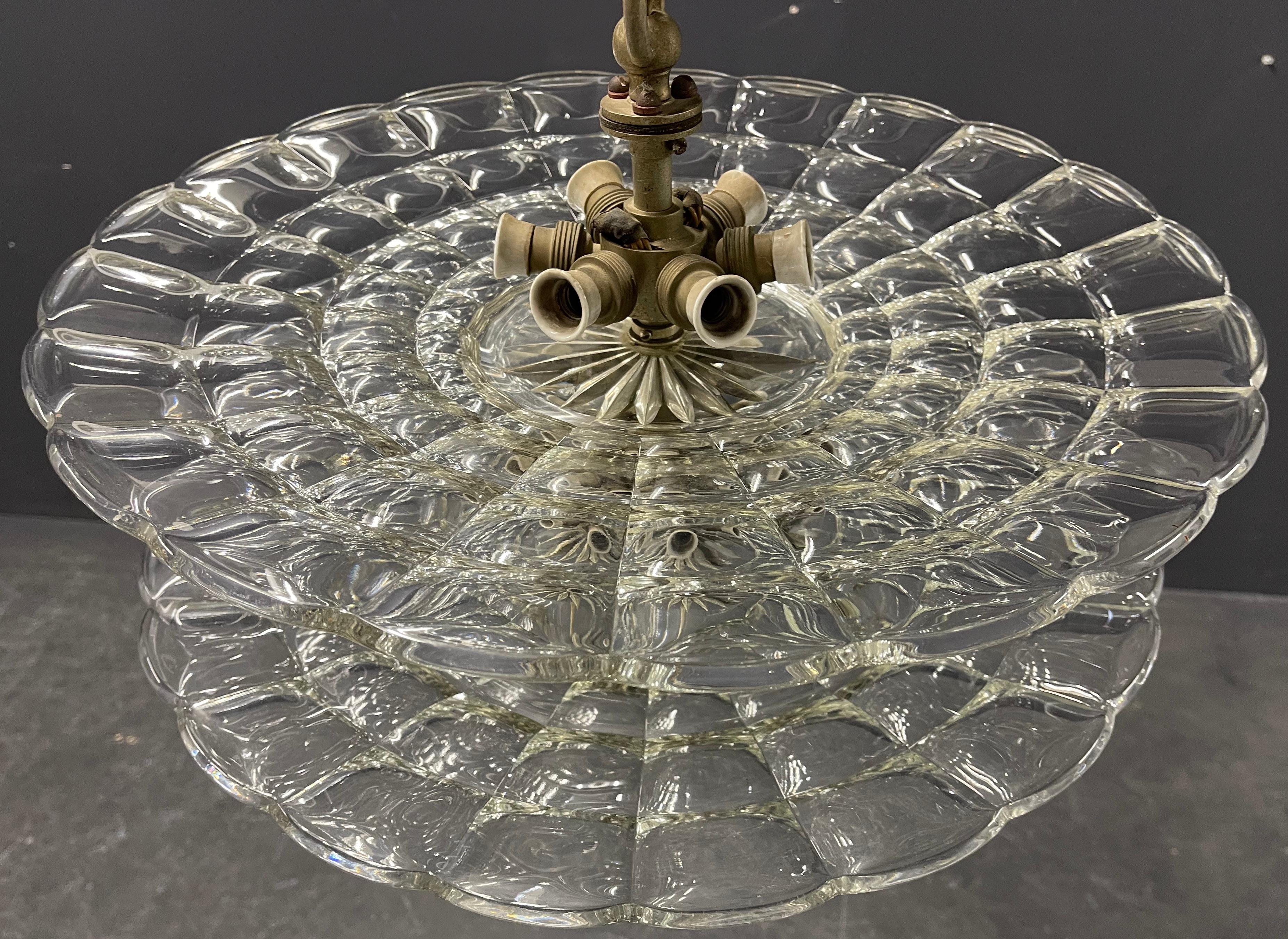 Outstanding Rare and Important Chandelier by Eduard Josef Wimmer-Wisgrill For Sale 2