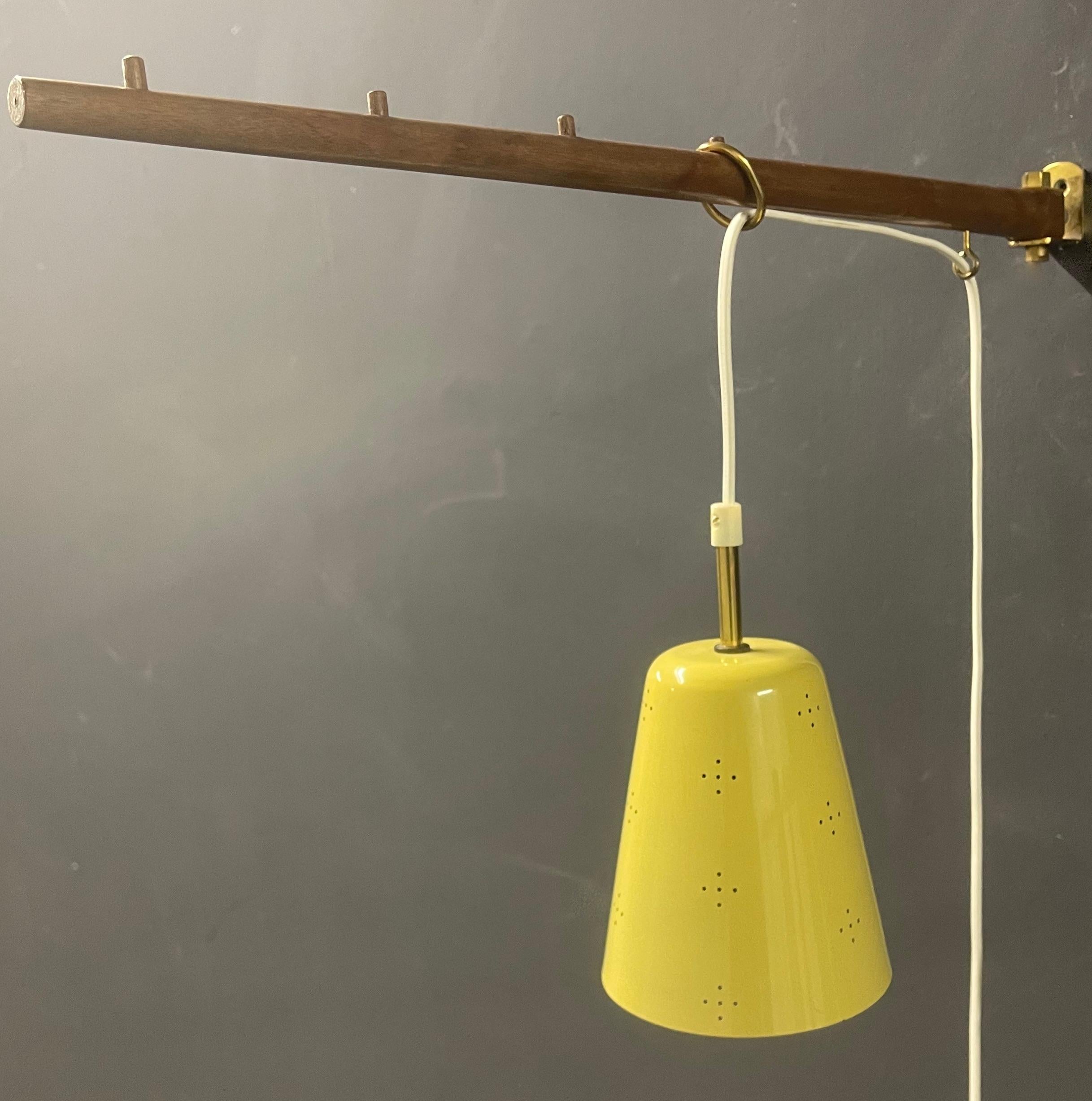 outstanding rare counterweight dornstab wall lamp For Sale 6