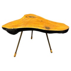 outstanding rare, early, signed and certified Carl Auböck coffee table