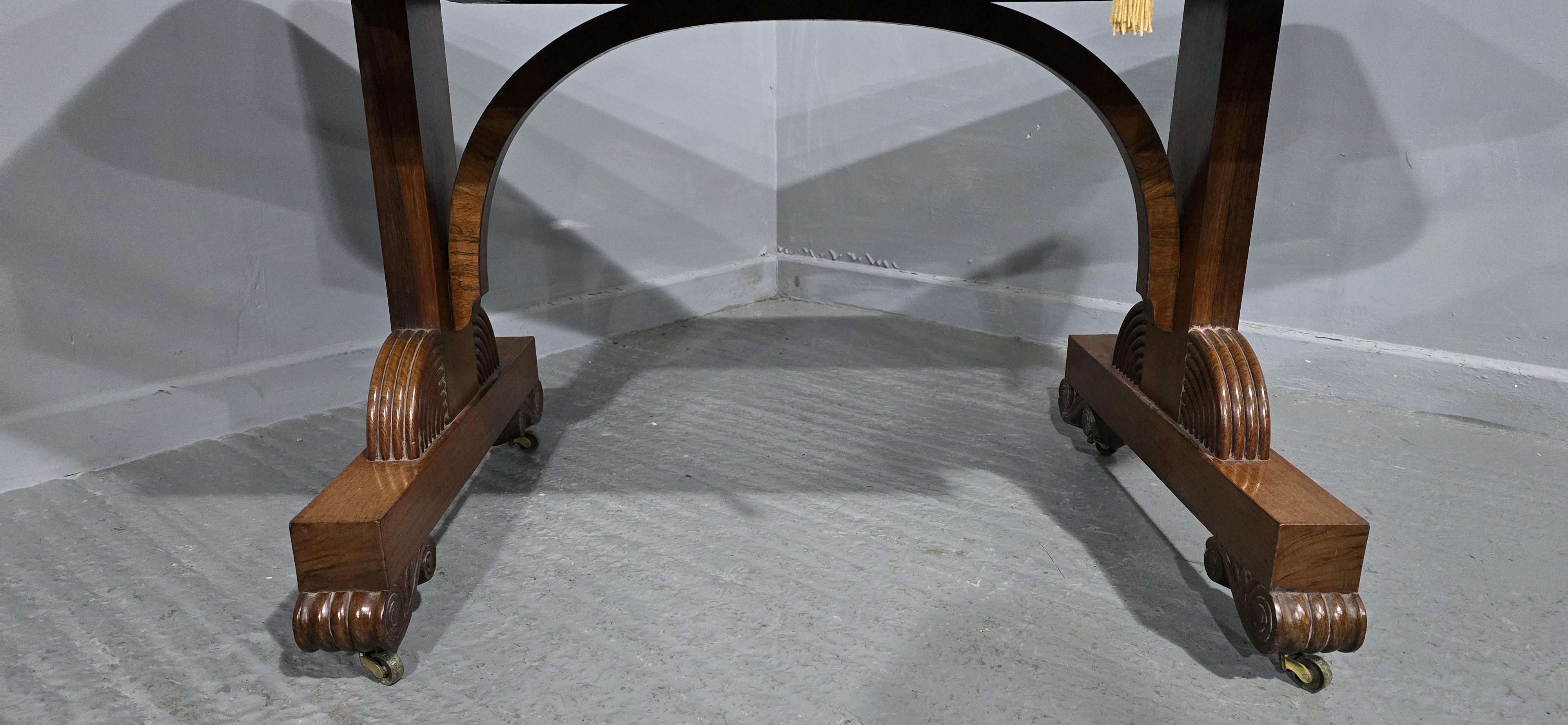 Rosewood Outstanding Regency Brass Inlaid Sofa Table For Sale