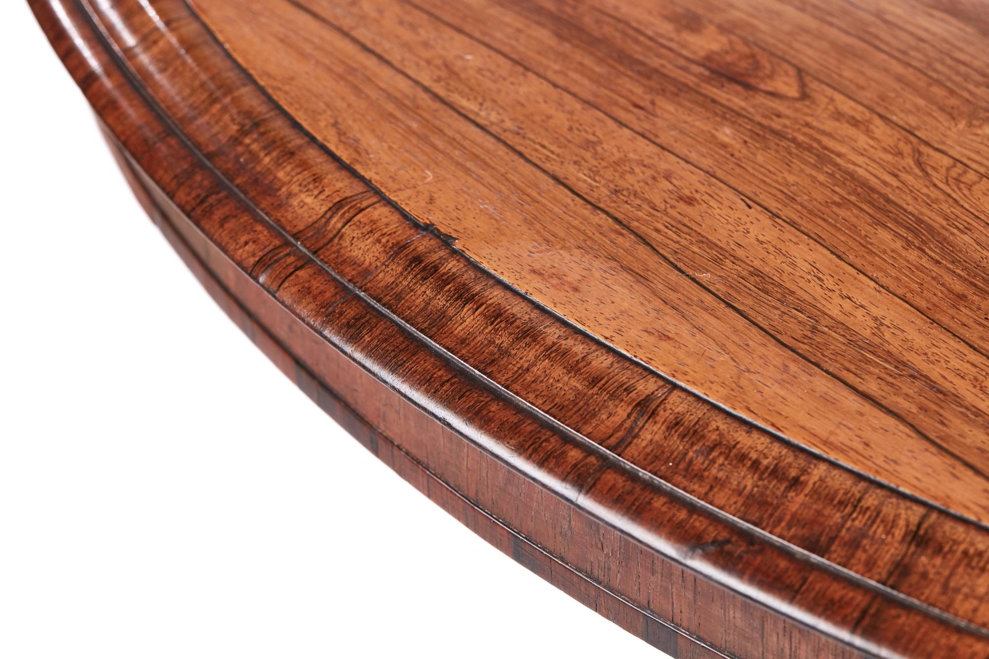 European Outstanding Rosewood William IV Round Centre Table