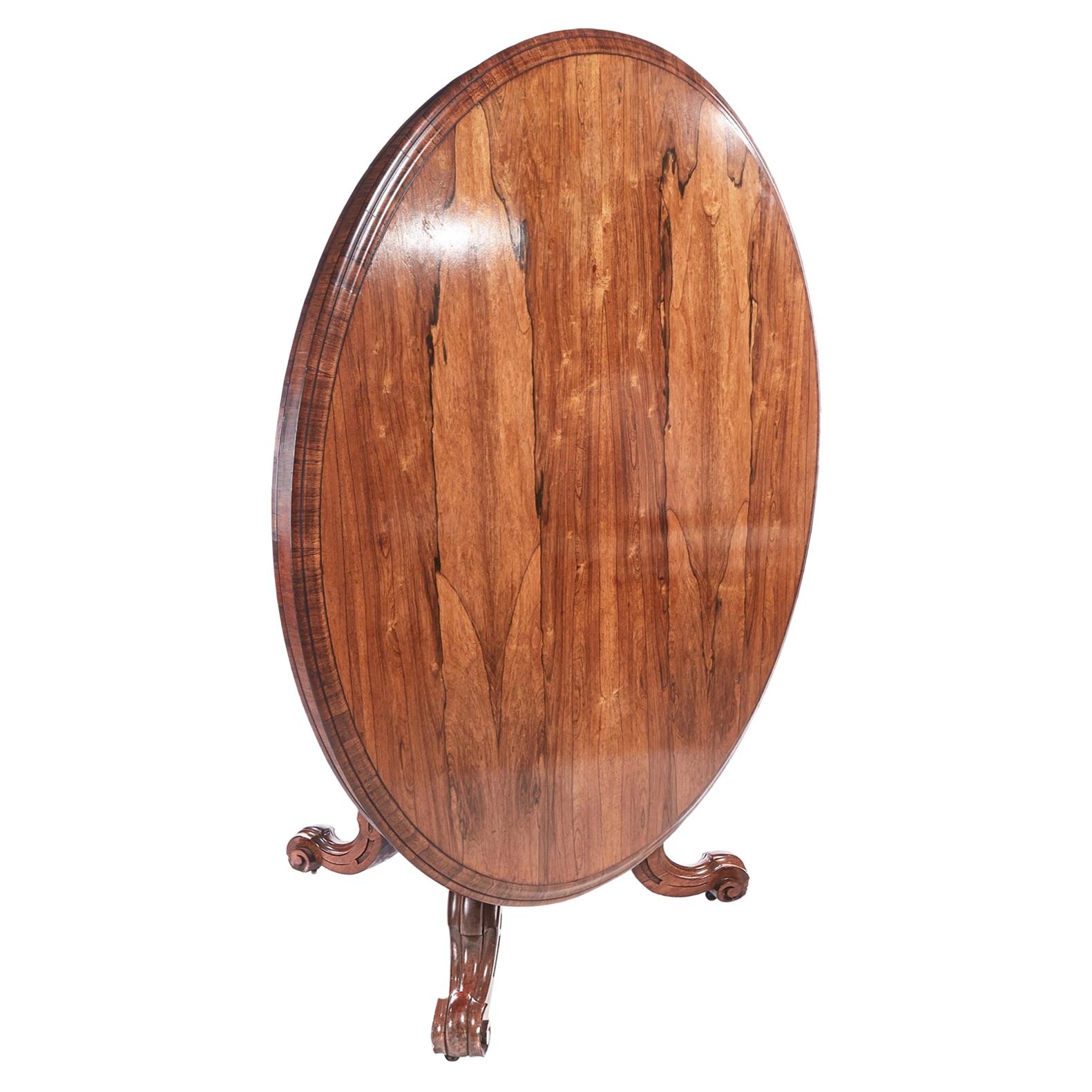 Outstanding Rosewood William IV Round Centre Table