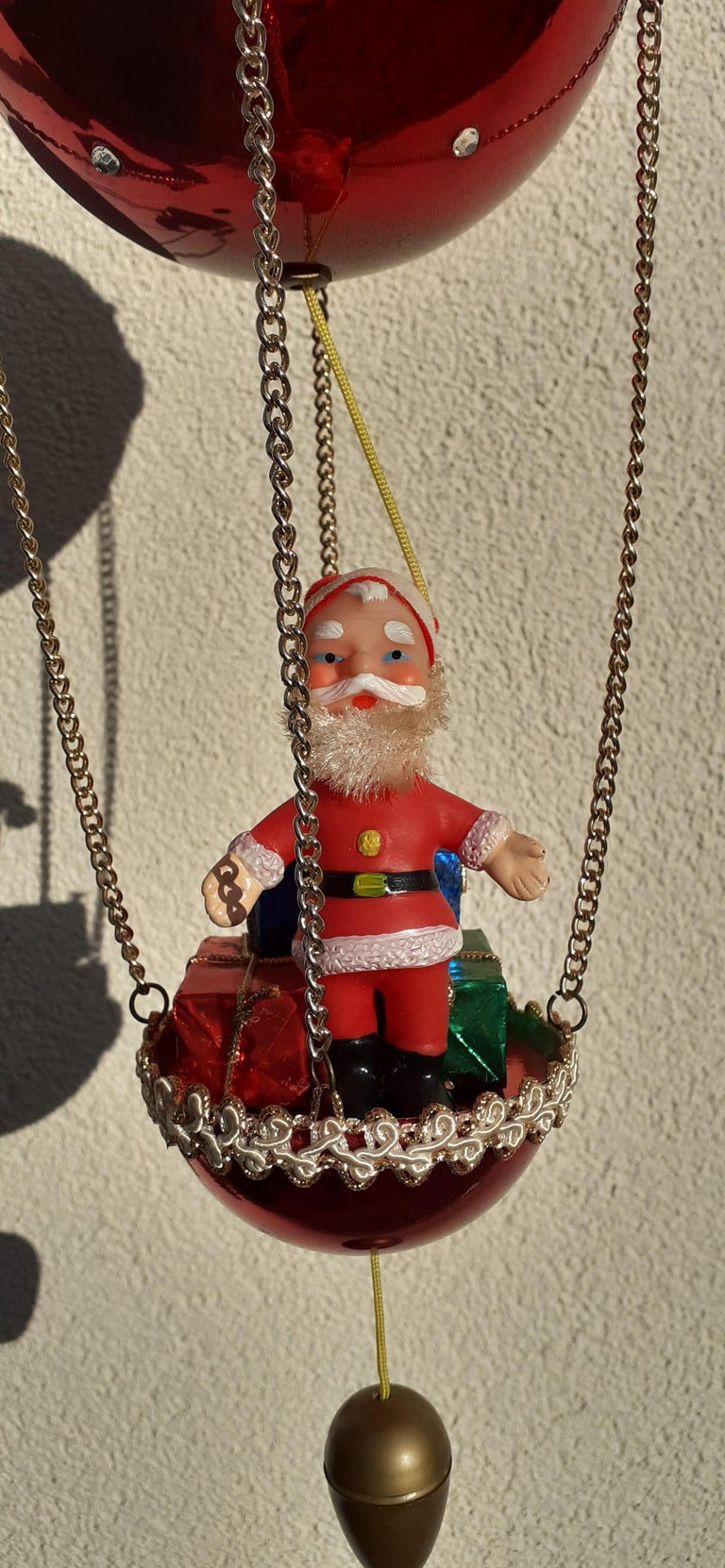 Outstanding Santa Claus Hot Air Balloon Music Box Rotating Christmas