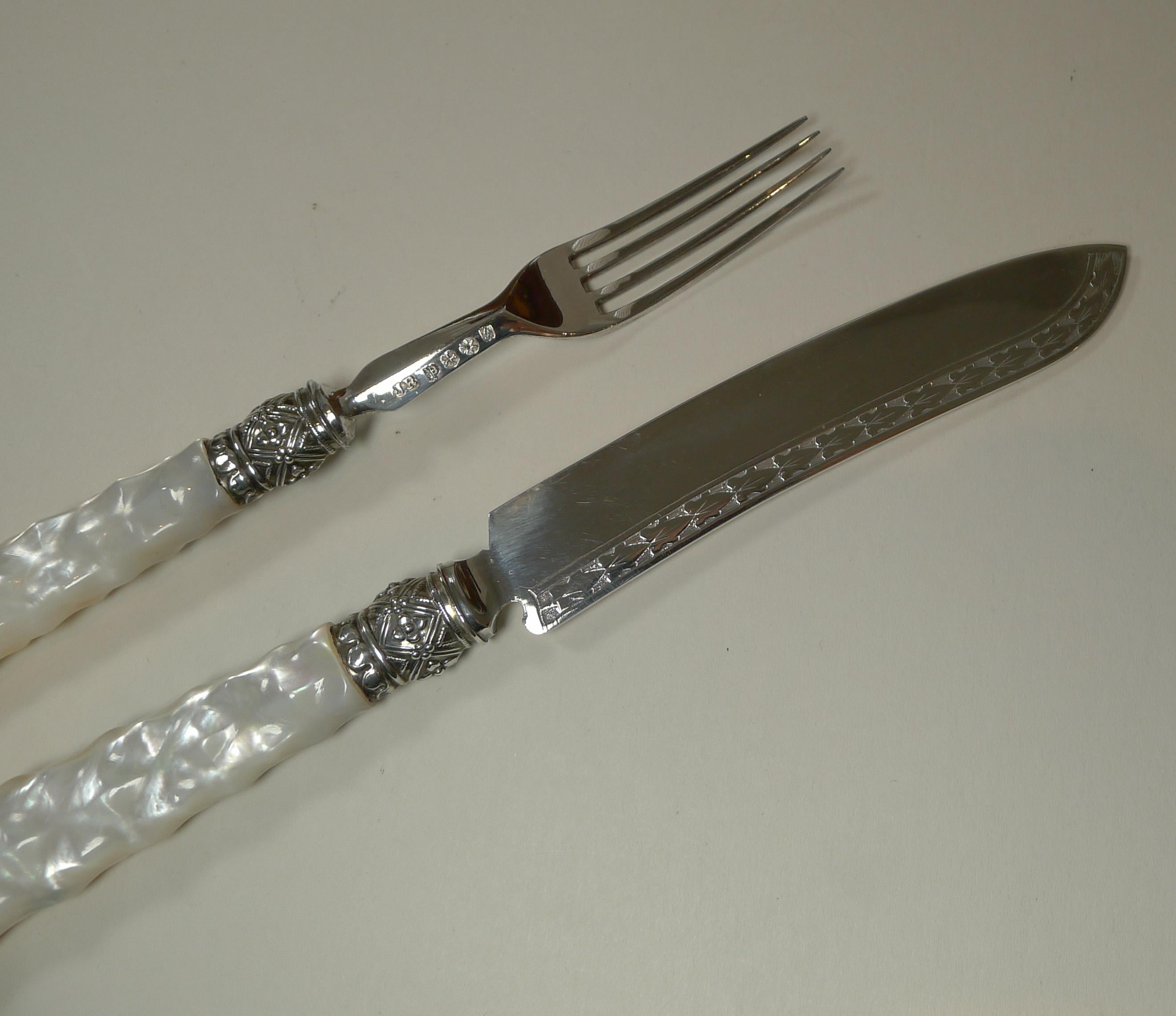 Outstanding Set Fruit / Desert Knives and Forks for Twelve 4