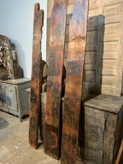 Hervorragender Satz von 3 spanischen Deckentafeln des 16. Jahrhunderts:: Balken